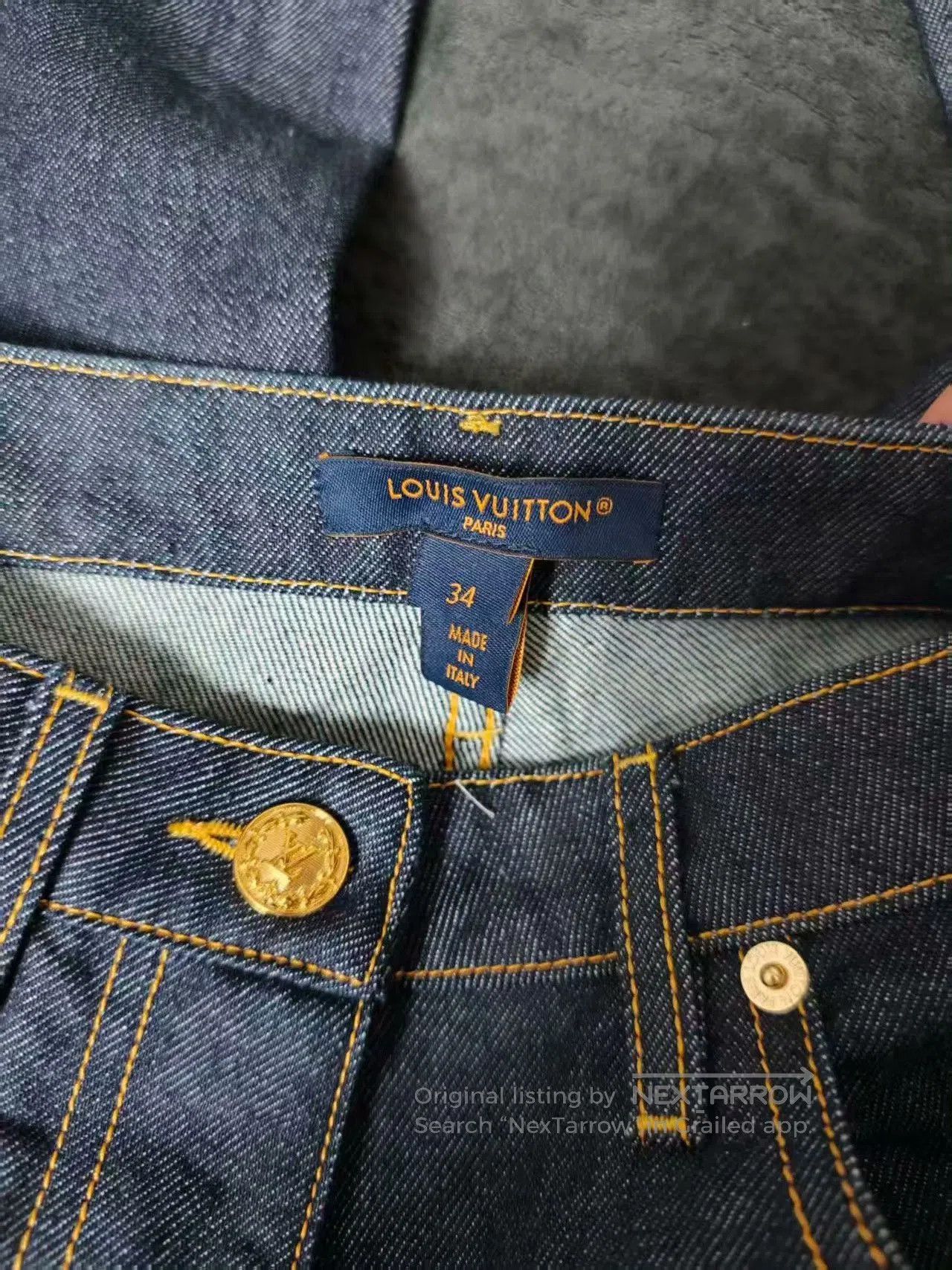 Louis Vuitton LV25 Cuffed Flared Denim Jeans. Size 25" / US 0 / IT 36 - 4 Thumbnail