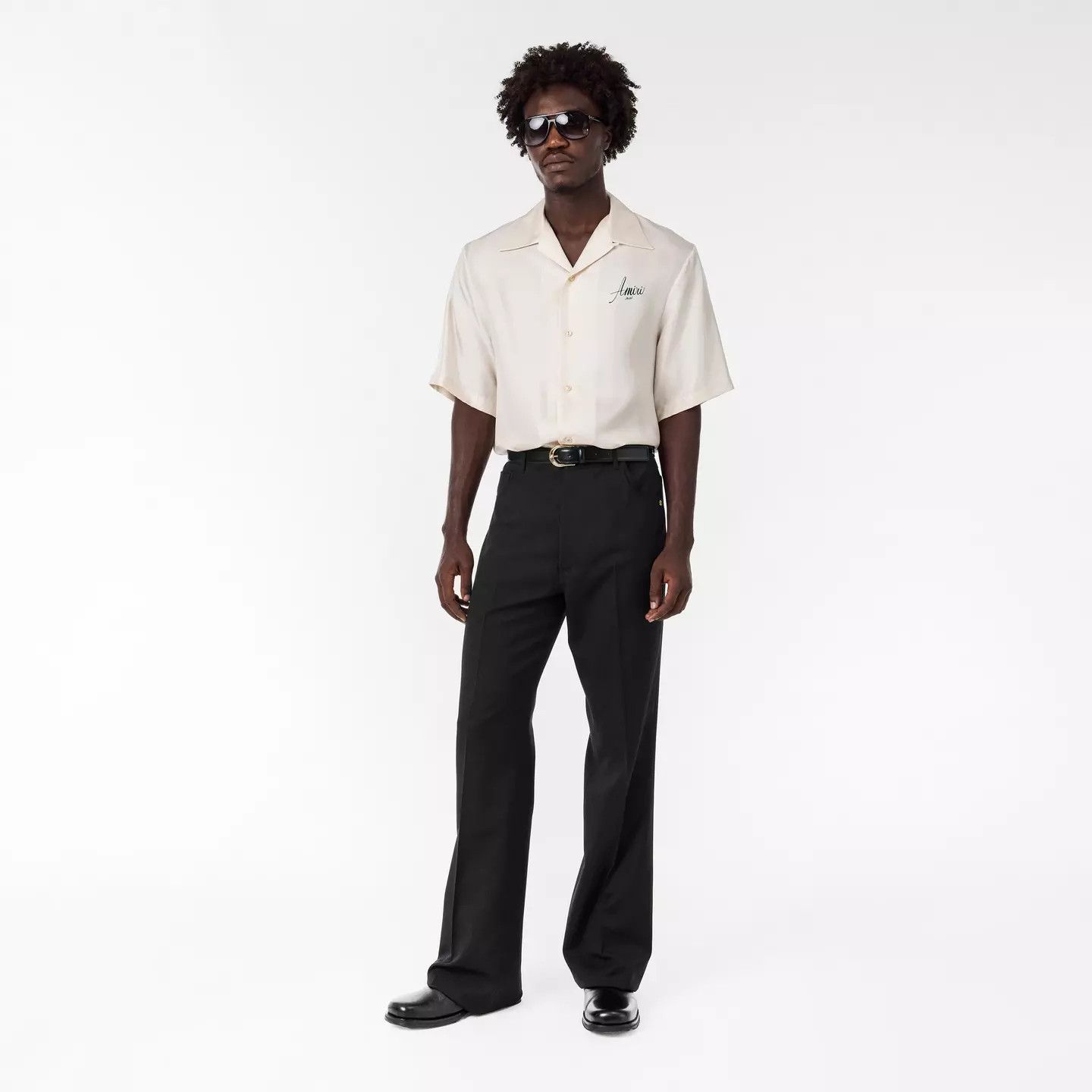 Amiri o1g2r1mq0426 Wide Leg Relaxed Fit Trousers in Black Size US 30 / EU 46 - 6 Thumbnail