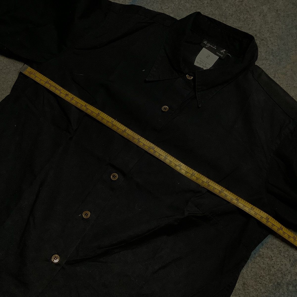 Designer × Japanese Brand × agnes b. Agnes B Oxford Shirt Black Crop Size XS / US 0-2 / IT 36-38 - 9 Thumbnail
