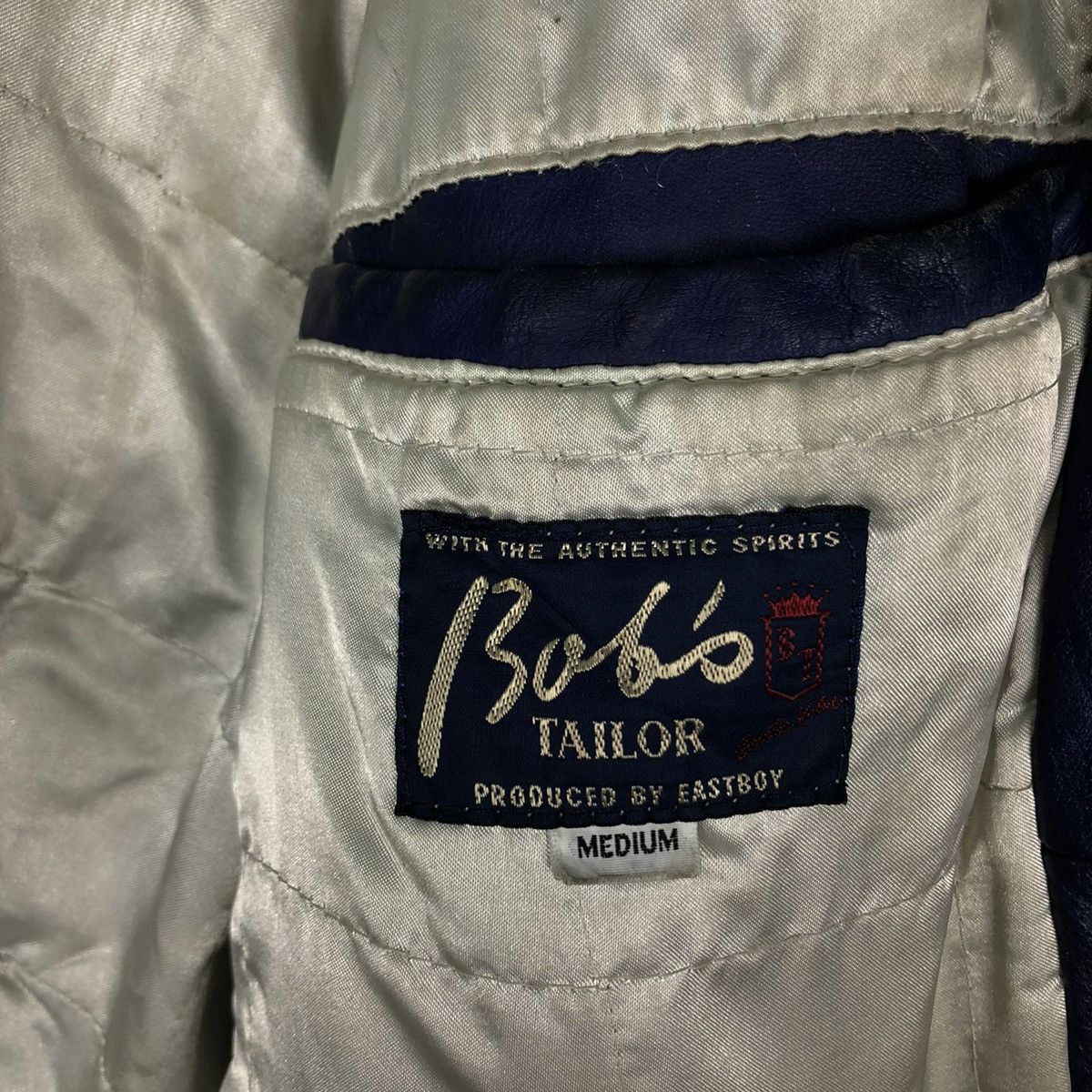 Vintage 🔥VINTAGE LEATHER STADIUM JUMPER JACKET BOB’S TAILOR BIG LOGO Size US M / EU 48-50 / 2 - 19 Thumbnail
