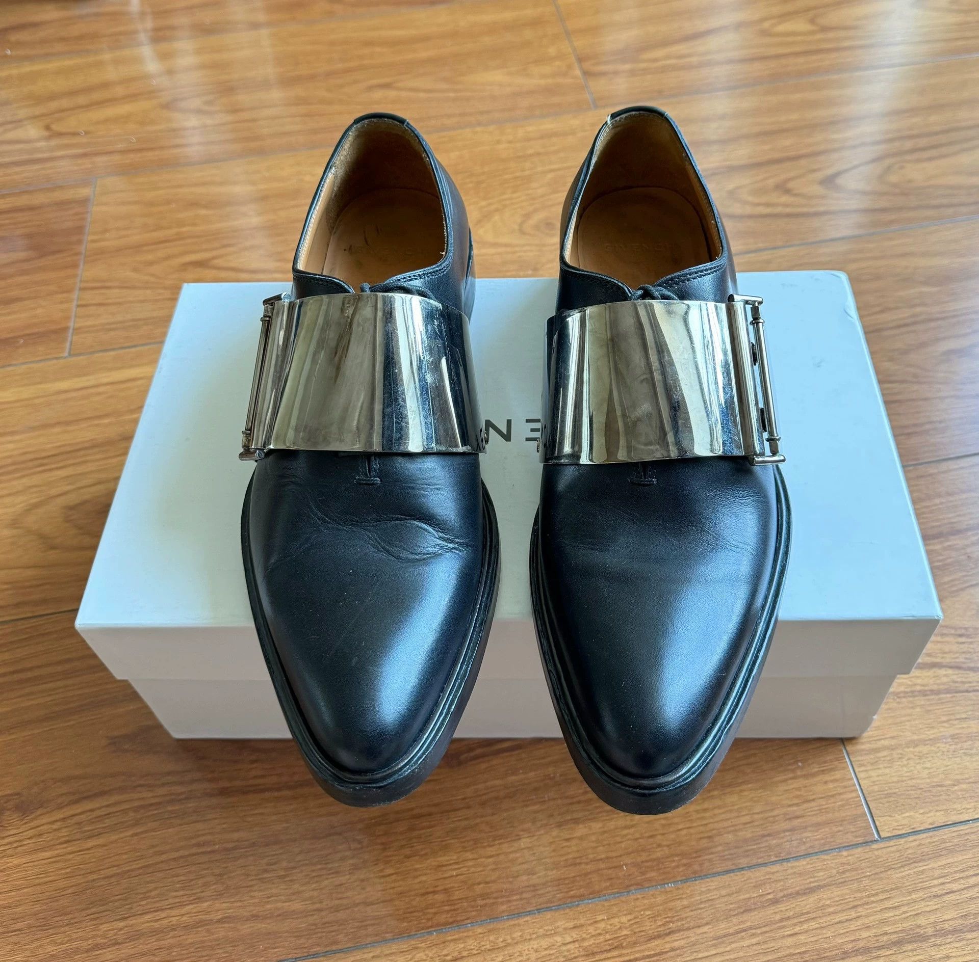Givenchy Givenchy 13FW Iron Toe Cap Whole Cut Oxfords - Size 41 Size US 8 / EU 41 - 4 Thumbnail