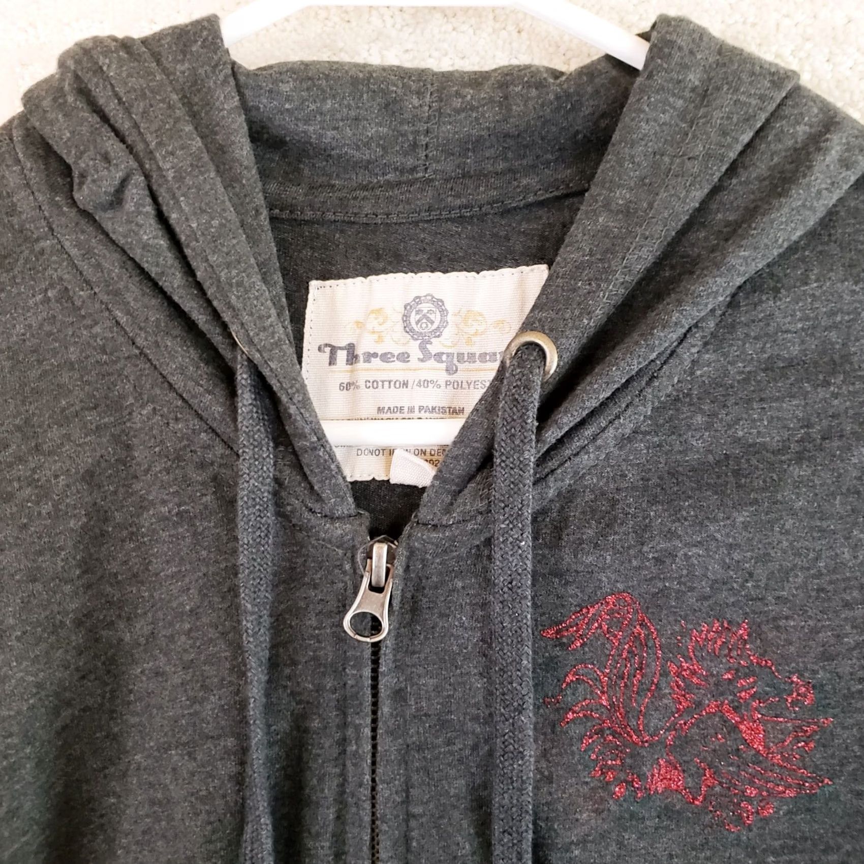 Vintage VINTAGE USC Gamecocks Women XL Charcoal Gray Full Zip Hoodie Lightweight Sweater Size XL / US 12-14 / IT 48-50 - 4 Thumbnail