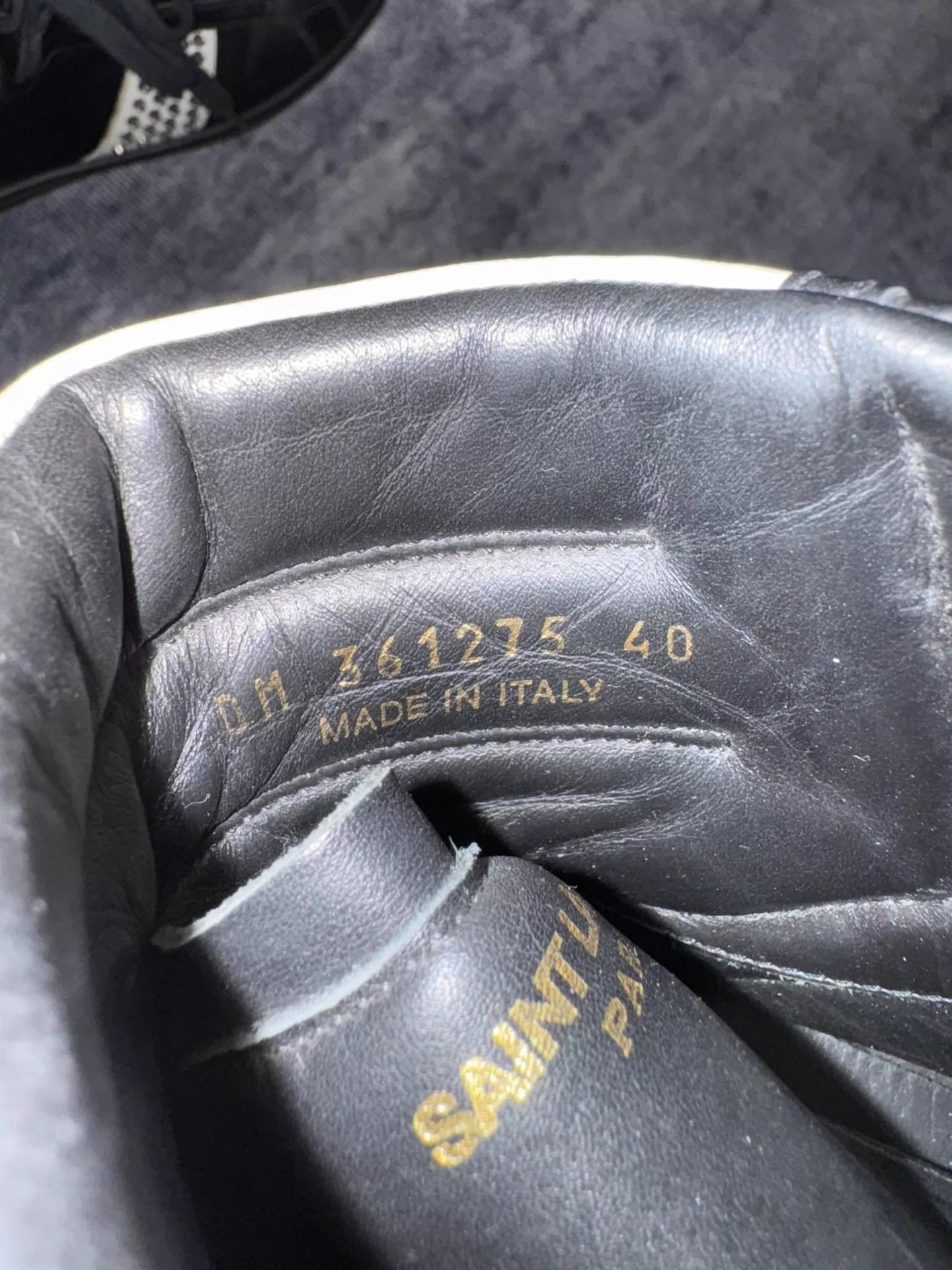 Saint Laurent Paris SLP 14fw high-top bullet magic tape skate shoes black white Size US 7 / EU 40 - 6 Thumbnail