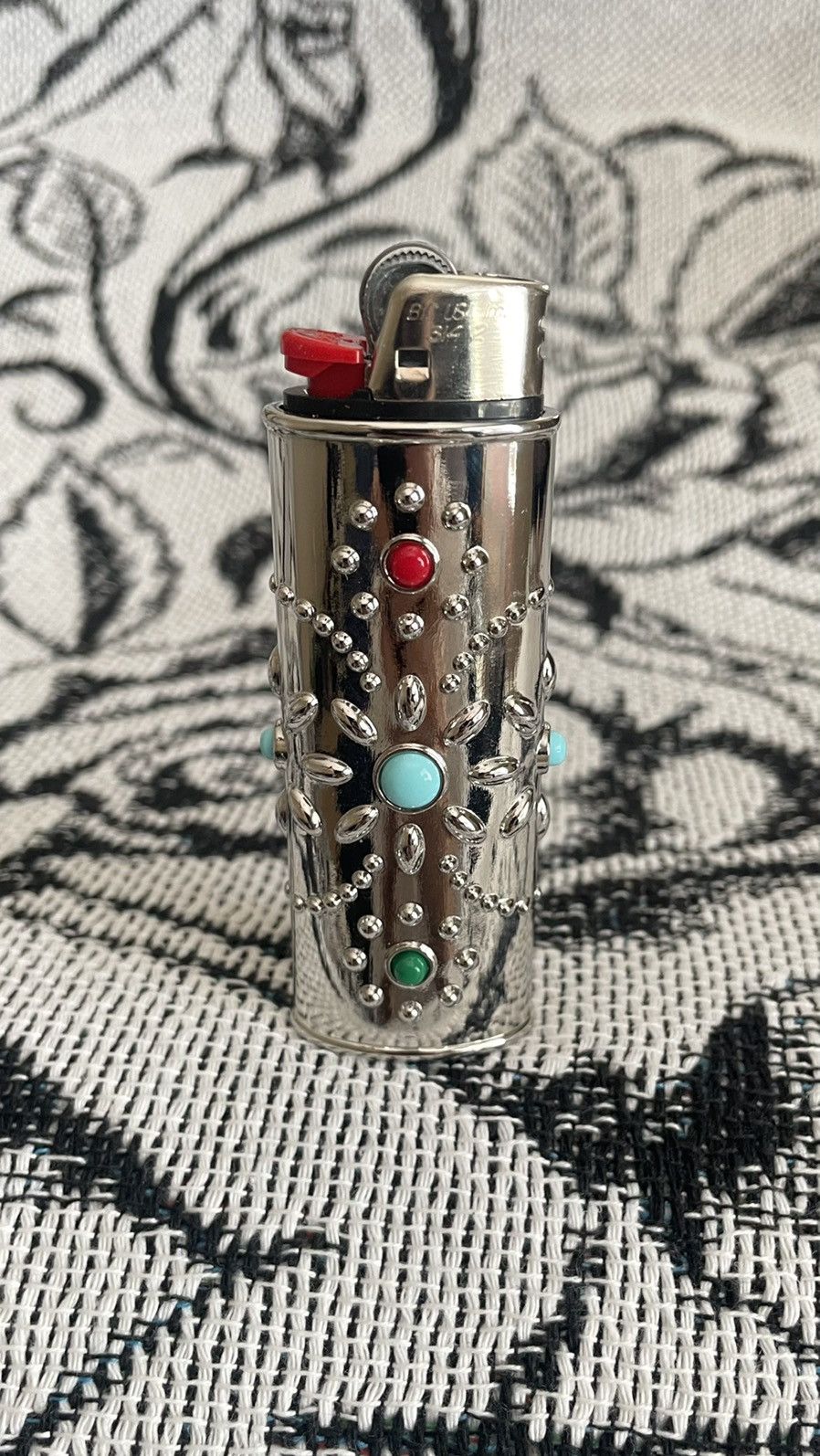 アクセサリー Stussy L BEJEWELED LIGHTER CASE Stussy Accessories | Stussy Metal Bejeweled Lighter Case