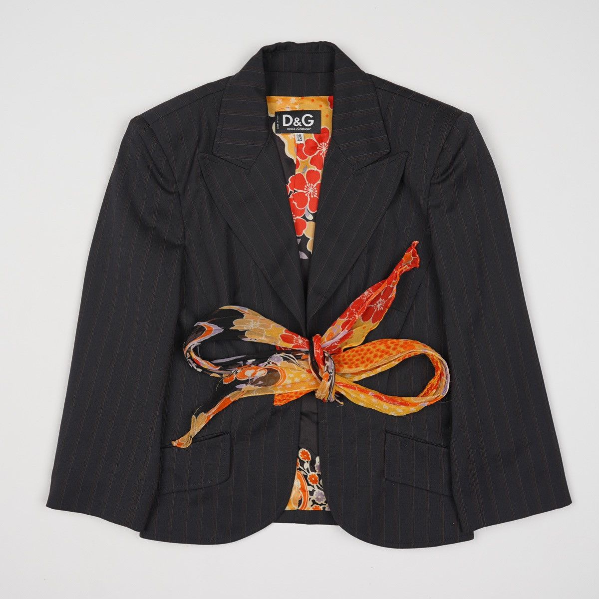 Dolce & Gabbana Dolce Gabbana Wool Striped Suit With Silk Blazer Pants Size M / US 6-8 / IT 42-44 - 7 Thumbnail