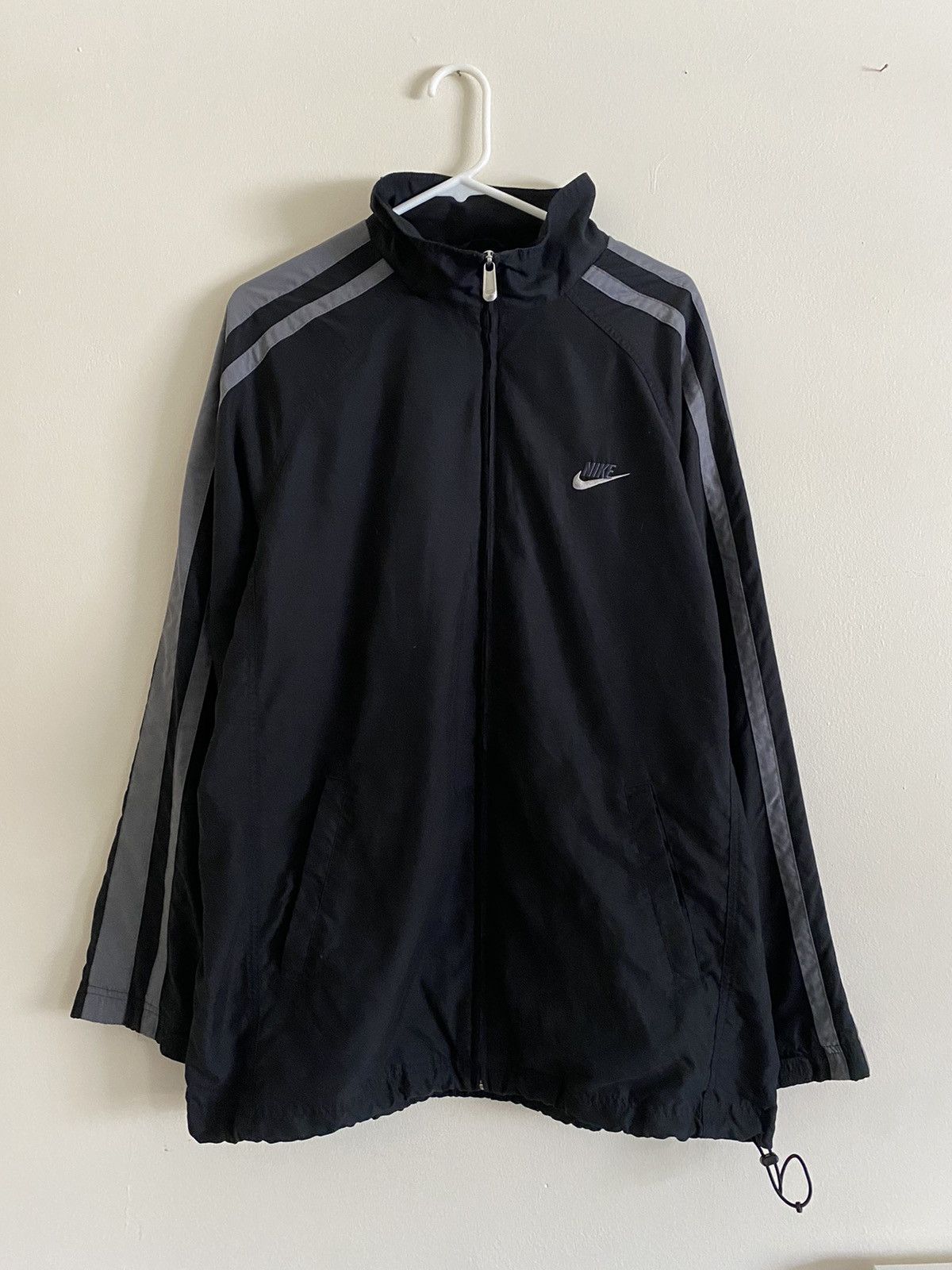 Nike × Vintage Vintage 00’s Nike Zip Up Windbreaker Jacket Y2K Silver Tag Size US L / EU 52-54 / 3 - 3 Thumbnail