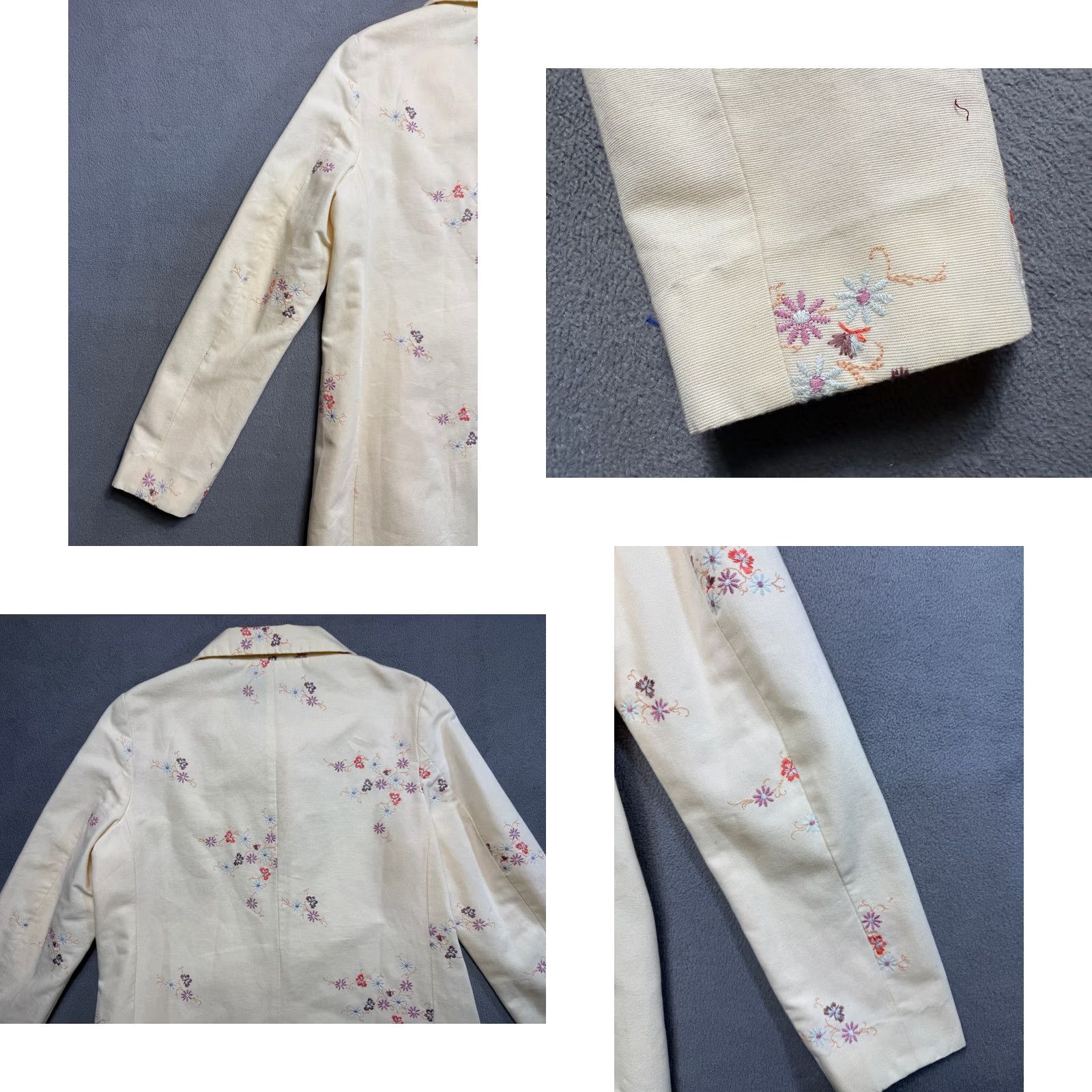 Gap GAP Beige embroidery coat flowers pattern womens size M Coat Womens M Beige Flower Embroidery Pattern Trench Coat Size M / US 6-8 / IT 42-44 - 10 Thumbnail