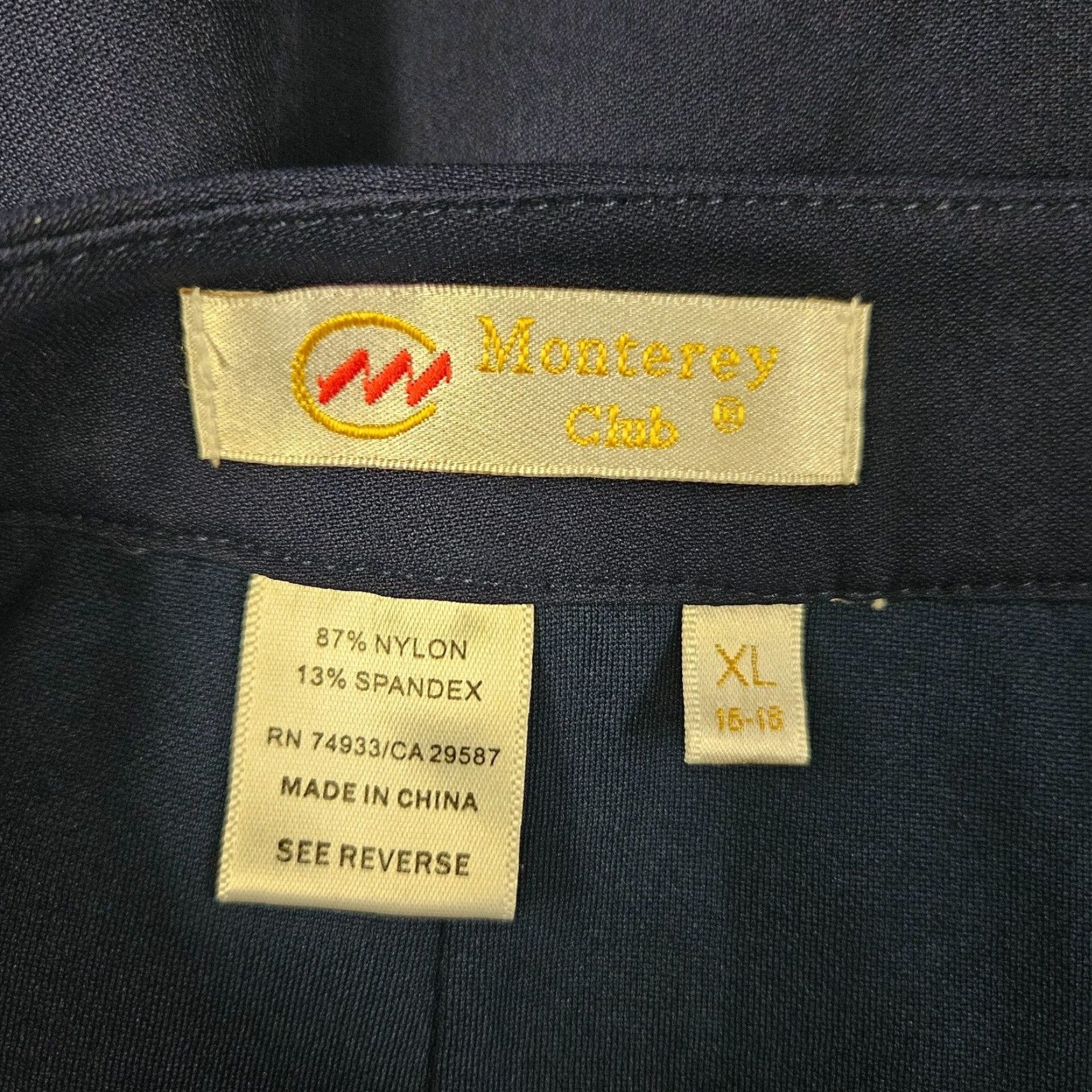 Vintage VINTAGE Monterey Club Womens Skort XL Solid Blue Pockets Side Zip Size ONE SIZE - 4 Thumbnail
