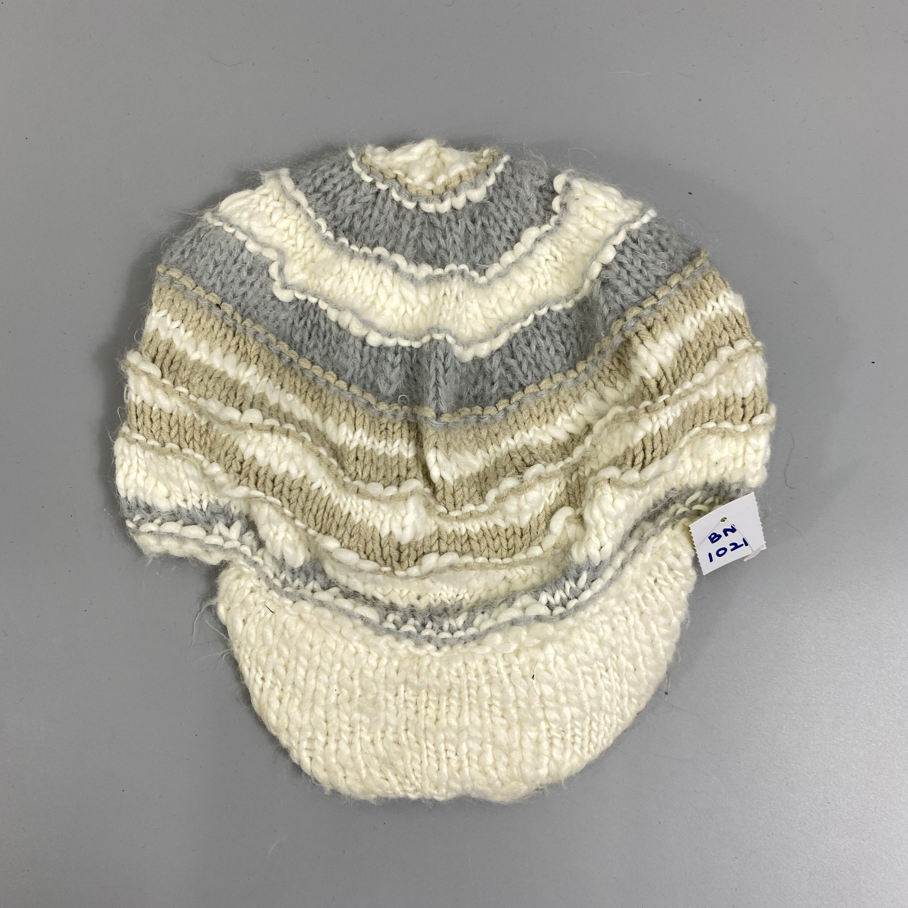 Japanese Brand Pozzyrap Knitted Beanie Hat With Brim -BN1021 Size ONE SIZE - 6 Thumbnail