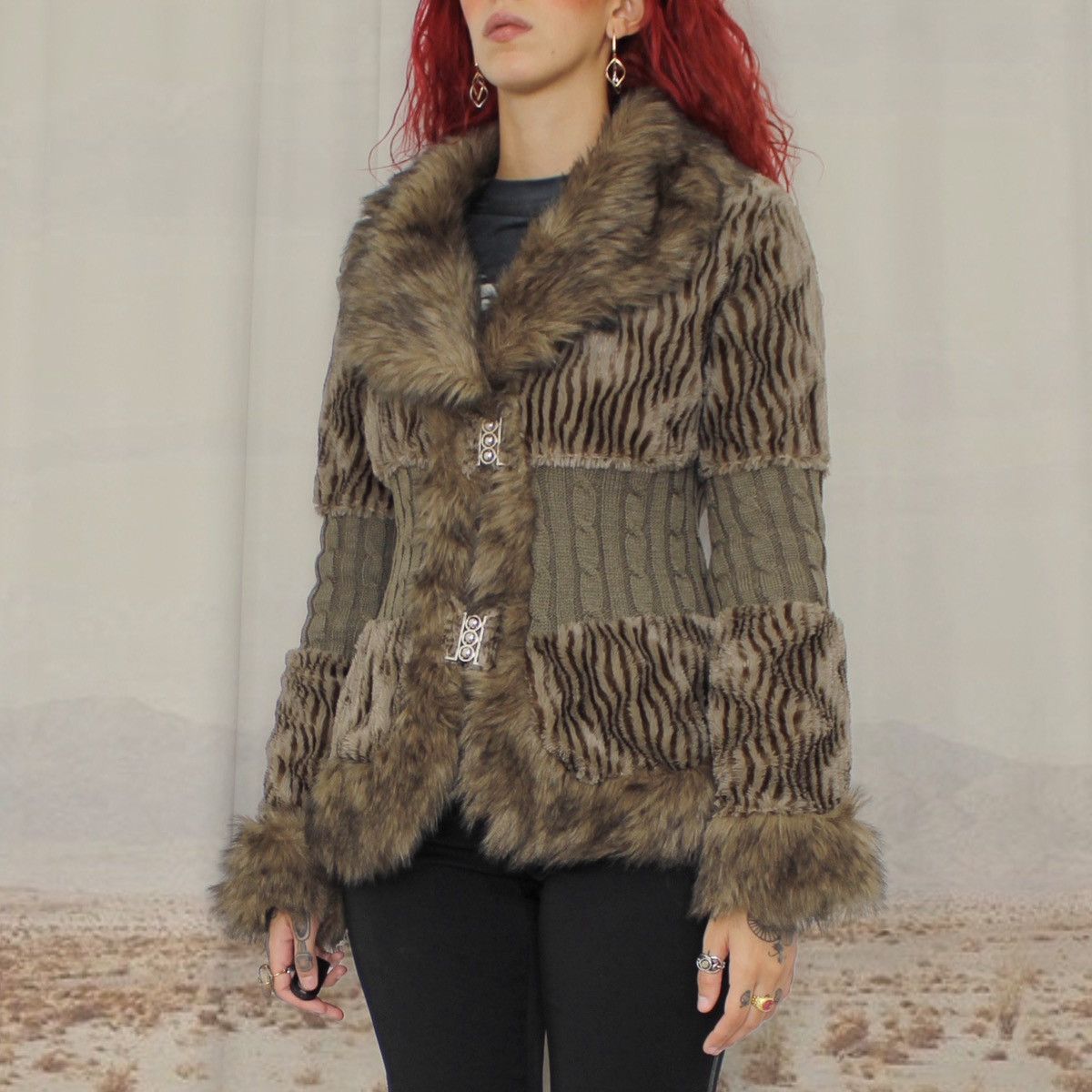 Other 🐯ANIMALIER FAUX FUR🐯 Size L / US 10 / IT 46 - 2 Thumbnail