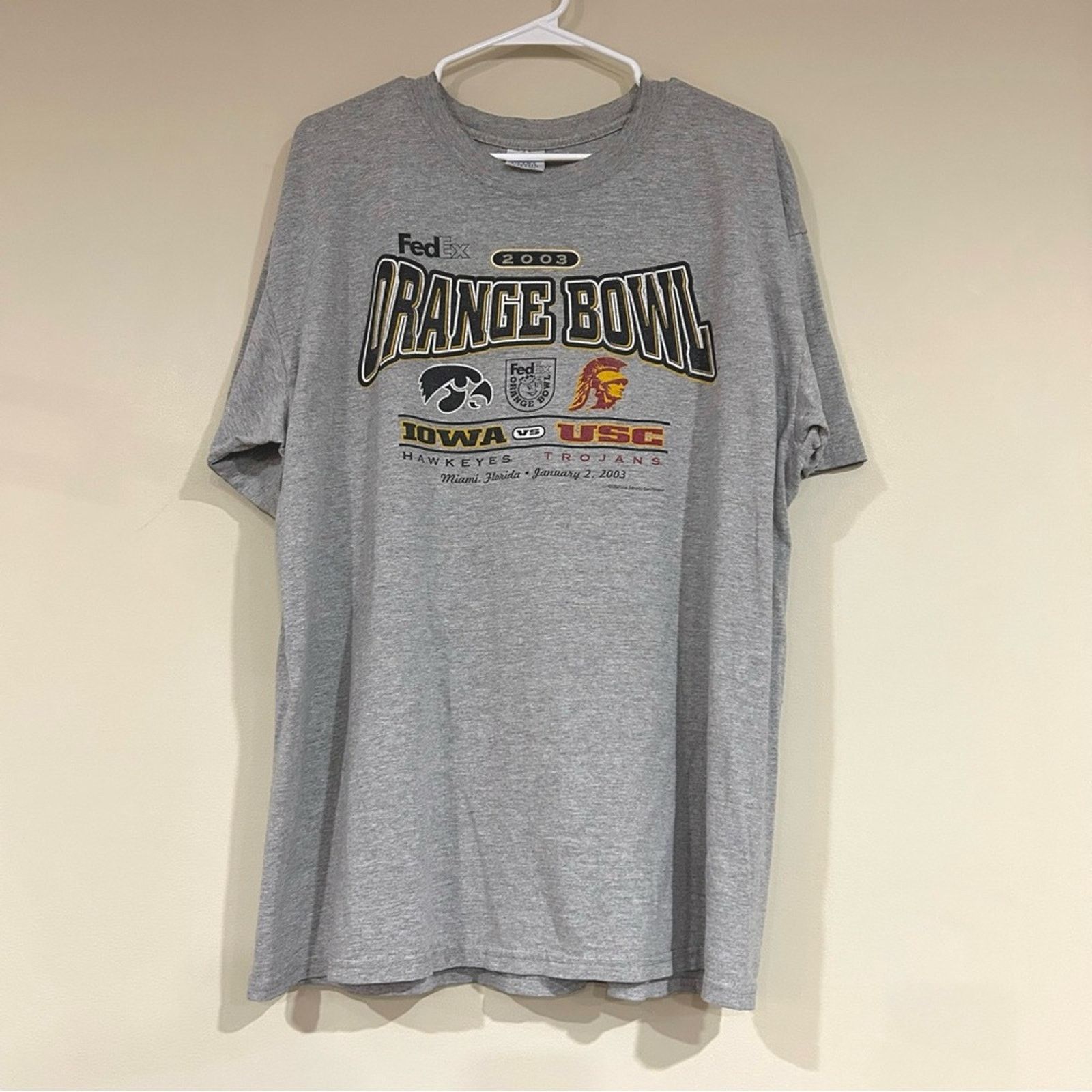 Gildan 2003 Iowa Vs. USC Orange Bowl Shirt Size US XL / EU 56 / 4 - 1 Thumbnail