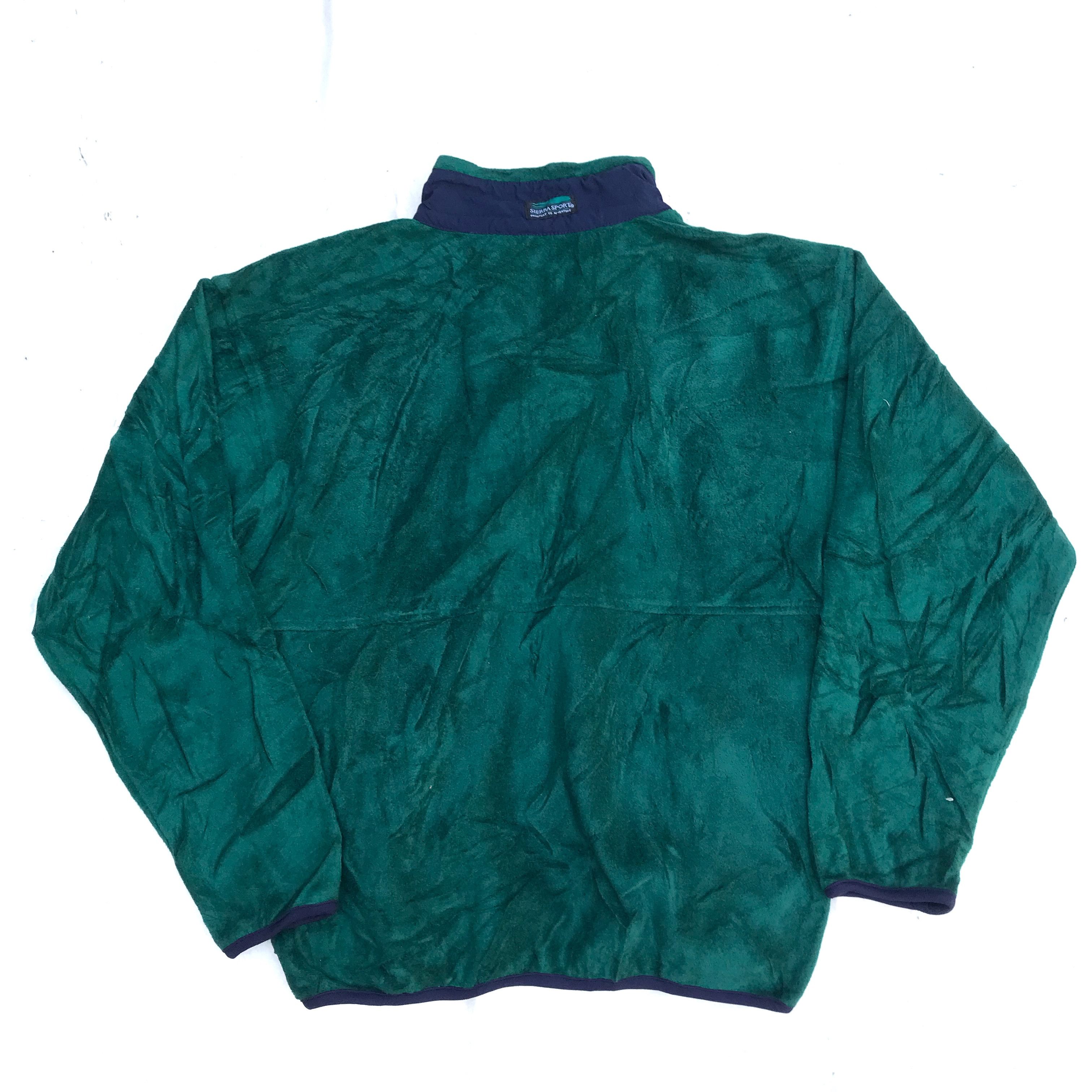 Sierra Vintage Sierra Sport Design Green Polar Fleece retro jacket Size US L / EU 52-54 / 3 - 11 Thumbnail
