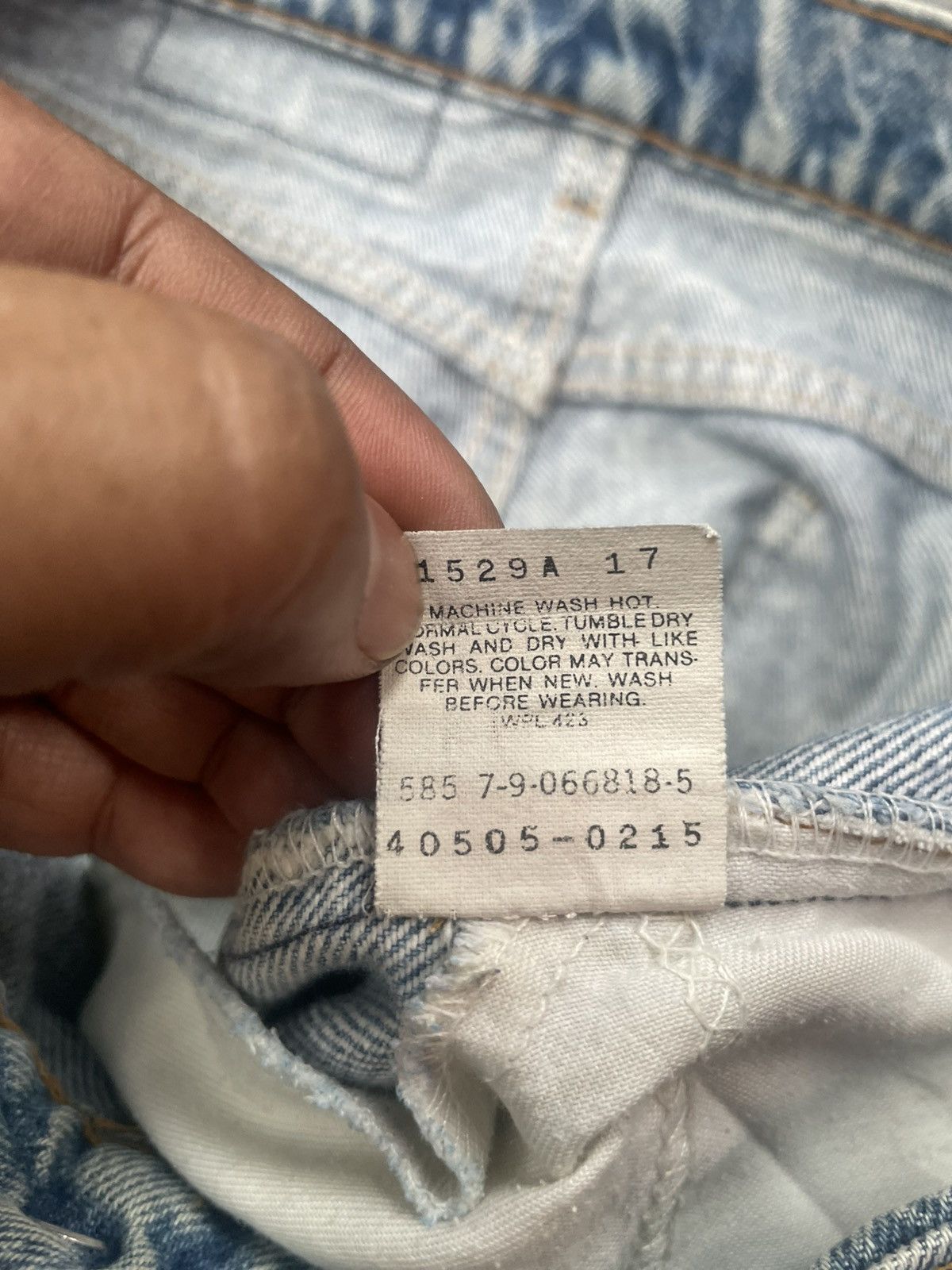 Levi's Vintage 1989 Levis 505 Orange Tab USA Size US 33 - 19 Thumbnail