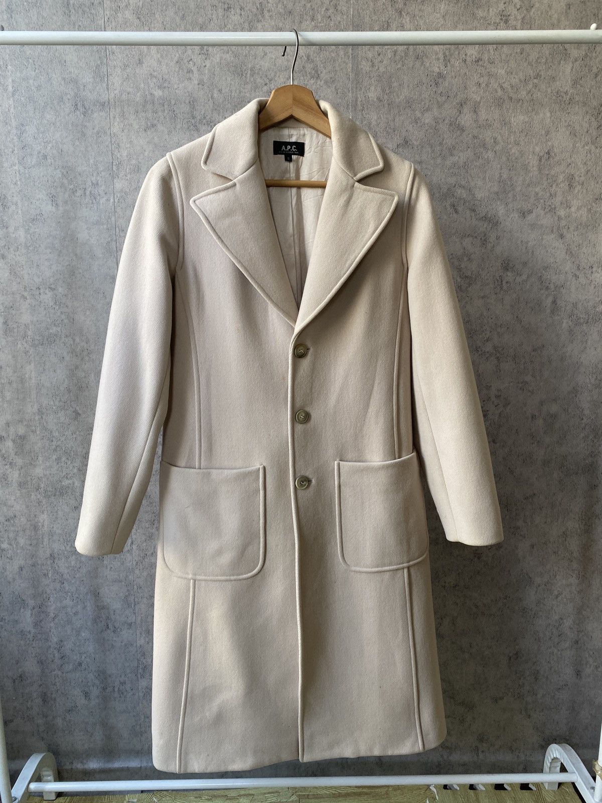 A.P.C. × Japanese Brand A.P.C Japan Laine Wool Heavy Long Coat Size US S / EU 44-46 / 1 - 1 Thumbnail