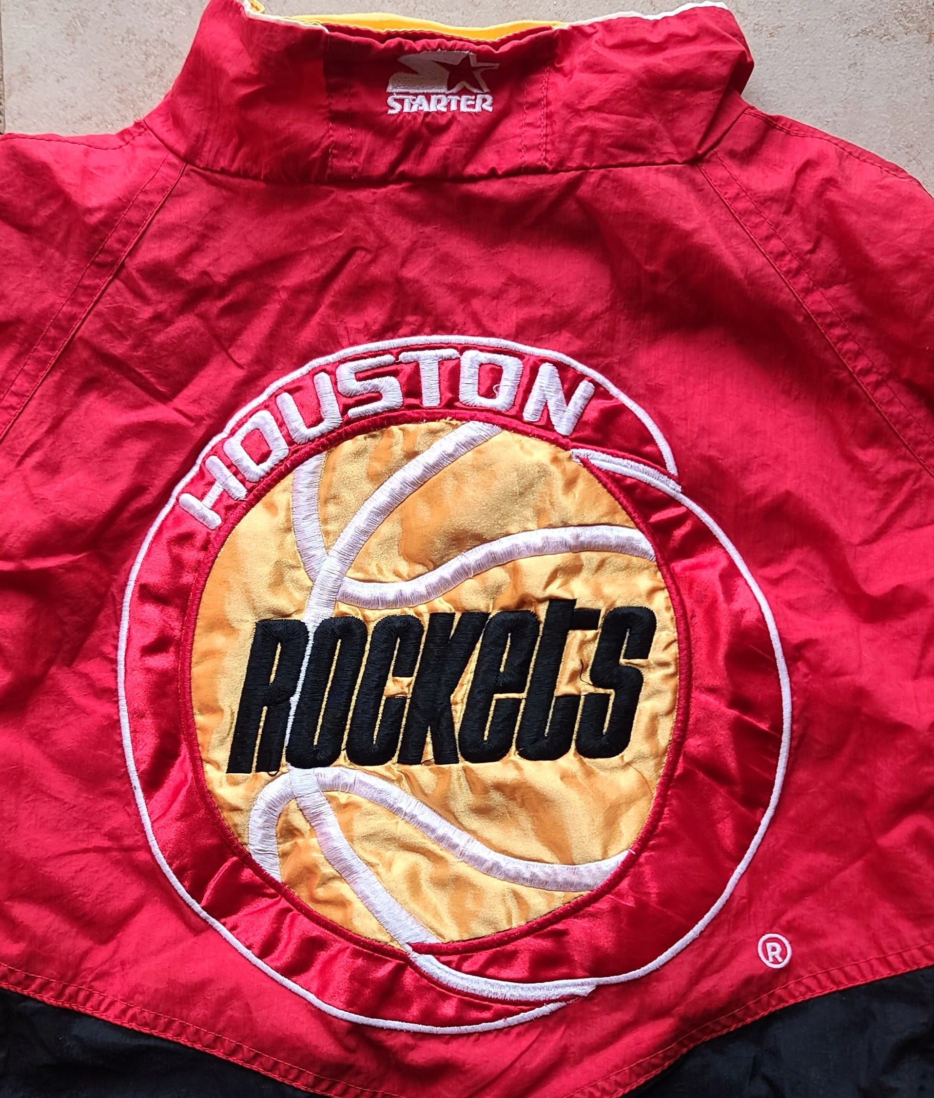 Starter Houston Rockets 90s STARTER windbreaker jacket L blk NBA vtg Size US L / EU 52-54 / 3 - 5 Thumbnail