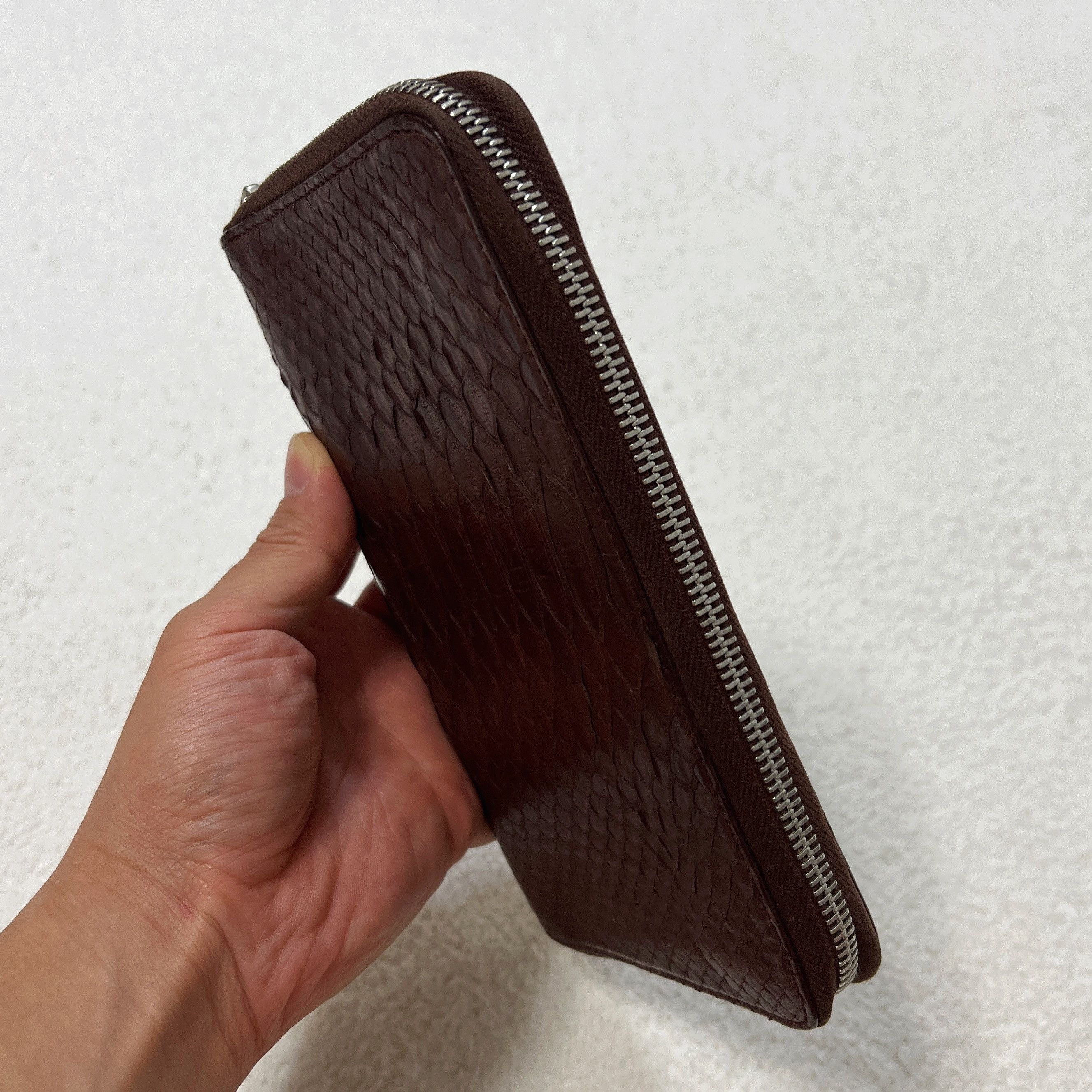 Rick Owens Rick Owens 14FW "MOODY" Python Leather Zip-around Wallet Size ONE SIZE - 1 Thumbnail