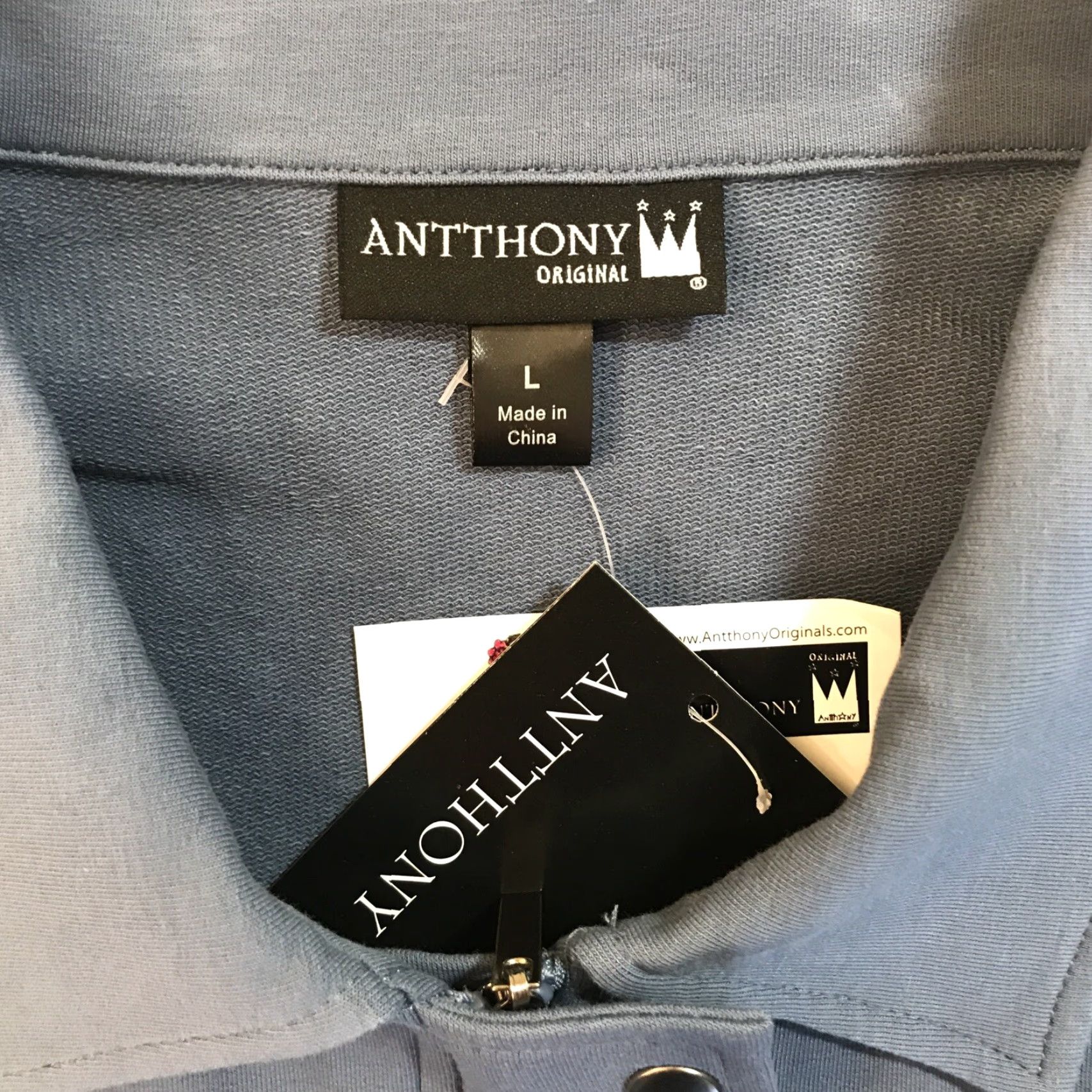 Vintage Antthony Womens Tracksuit Set Blue Velour Activewear Size L Zipper Jacket & Pants Size L / US 10 / IT 46 - 3 Thumbnail