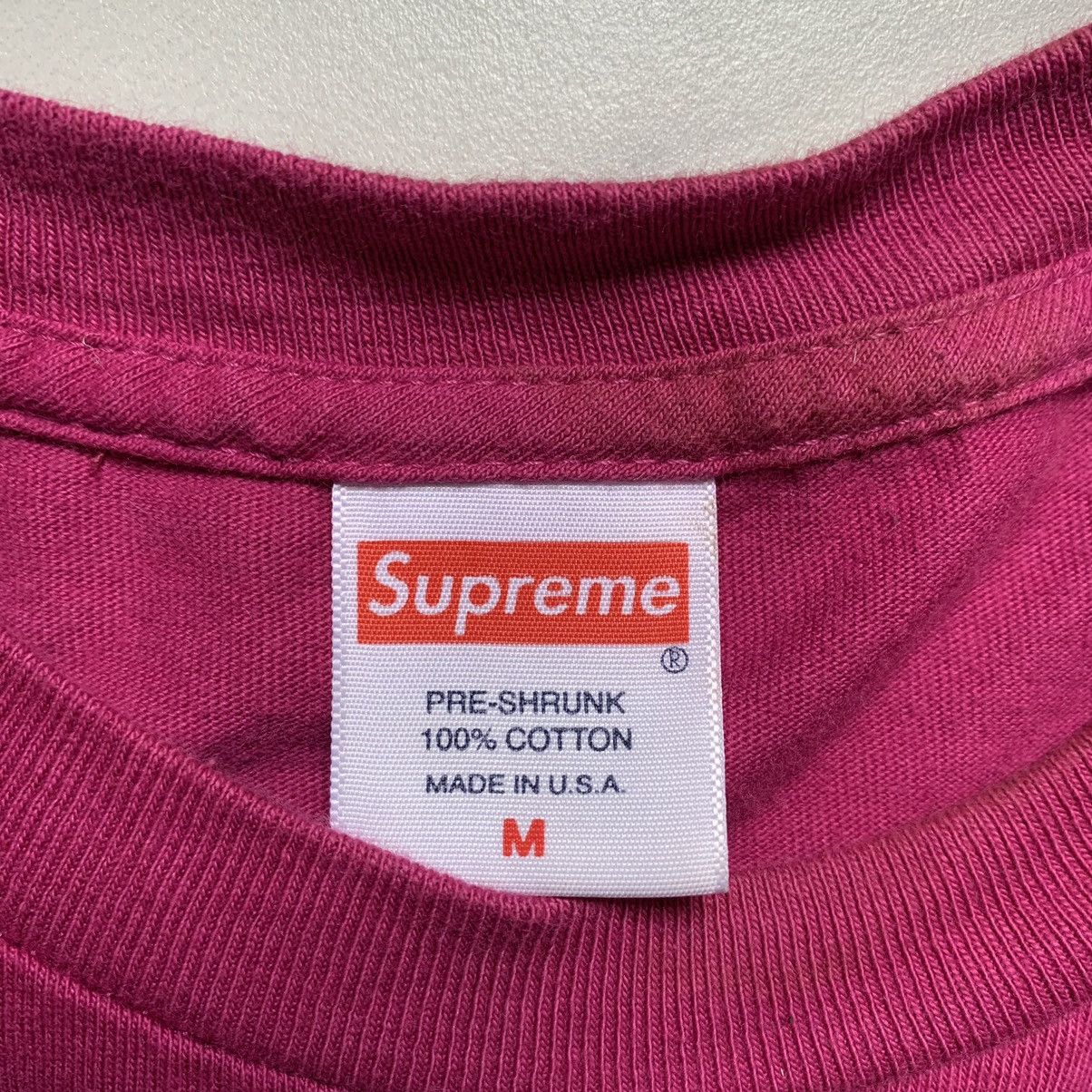 Hypebeast × Supreme Supreme Paint Logo T-Shirt Magenta Size US M / EU 48-50 / 2 - 5 Thumbnail