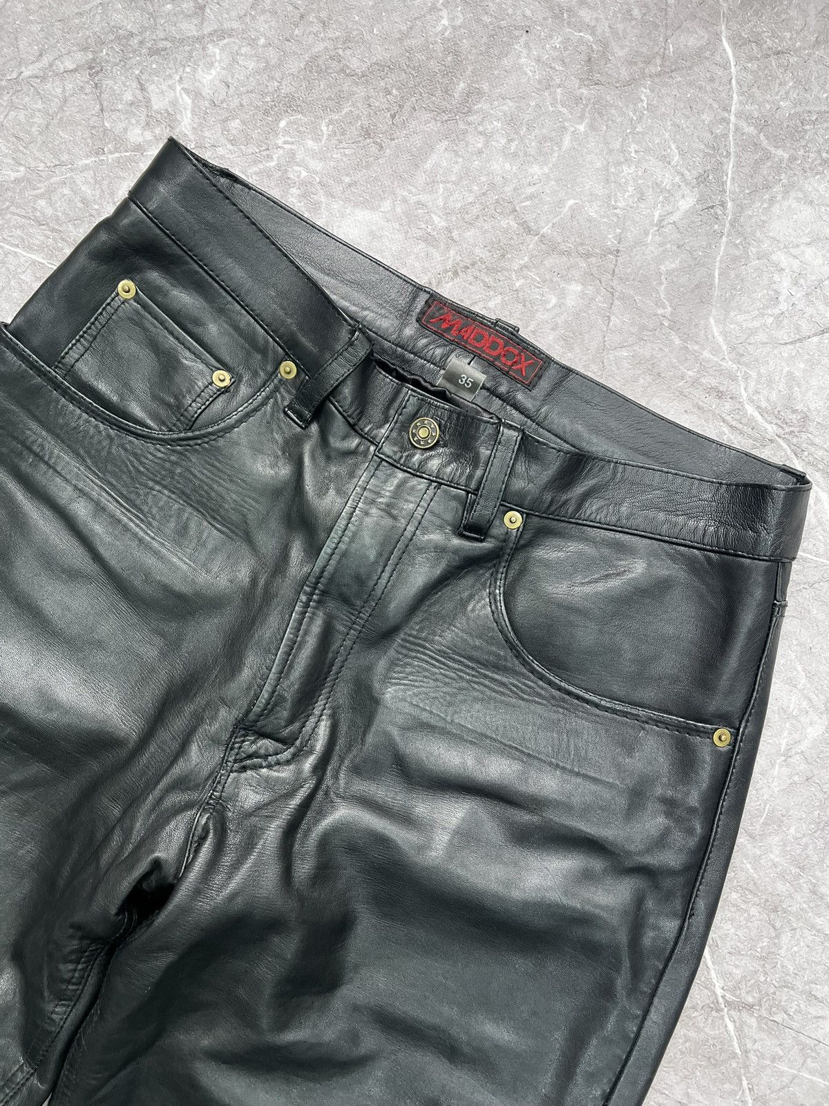 Other VINTAGE REGULAR LEATHER MOTO PANTS BALENCIAGA STYLE Size US 35 - 7 Thumbnail