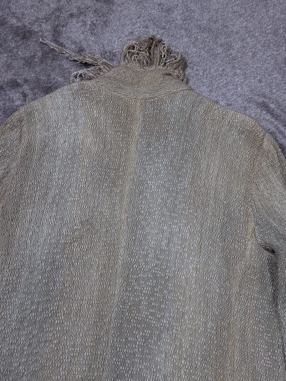 Avant Toi Woman’s Avant Toi Beige Cotton Fringe Cardigan Jacket Size M Size M / US 6-8 / IT 42-44 - 13 Thumbnail