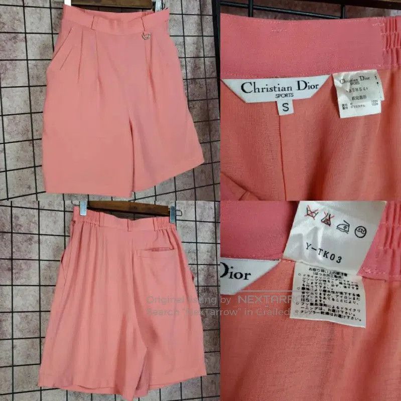 Dior Dior Pink Wool Logo Casual Shorts . Size 23" - 2 Thumbnail