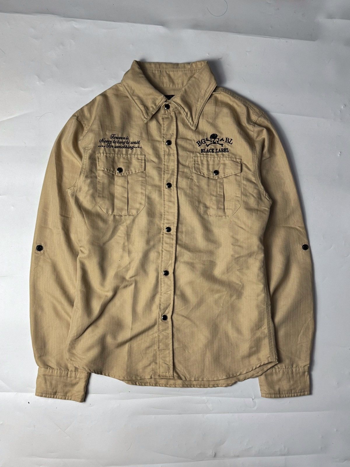 If Six Was Nine × Japanese Brand × Le Grande Bleu (L.G.B.) Japanese Bernings Sho Poem Skulls Shirt ifsix lgb styled Size US M / EU 48-50 / 2 - 2 Thumbnail