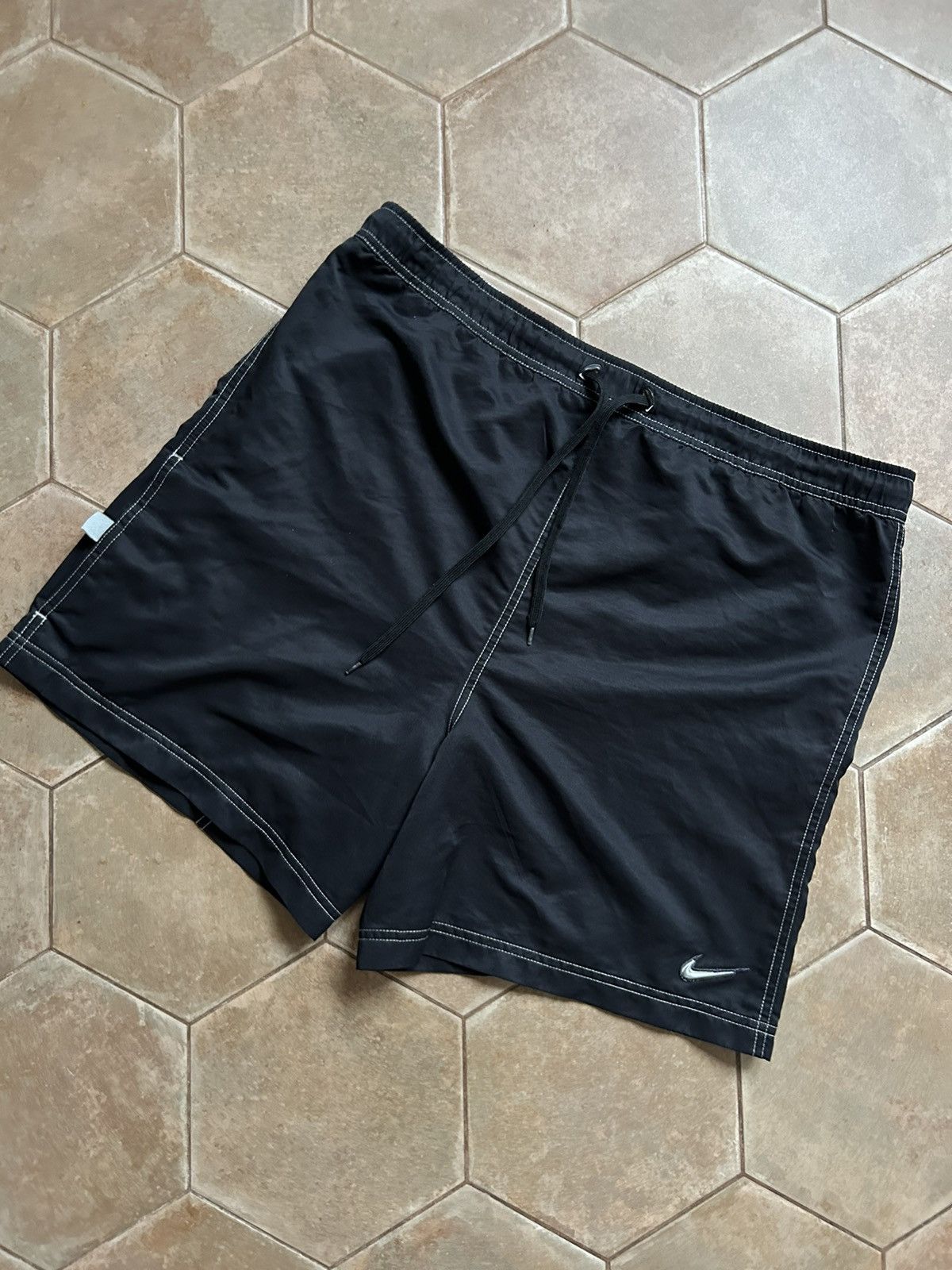 Nike × Vintage Vintage Nike Swoosh Y2K Swimming Shorts Size US 36 / EU 52 - 2 Thumbnail