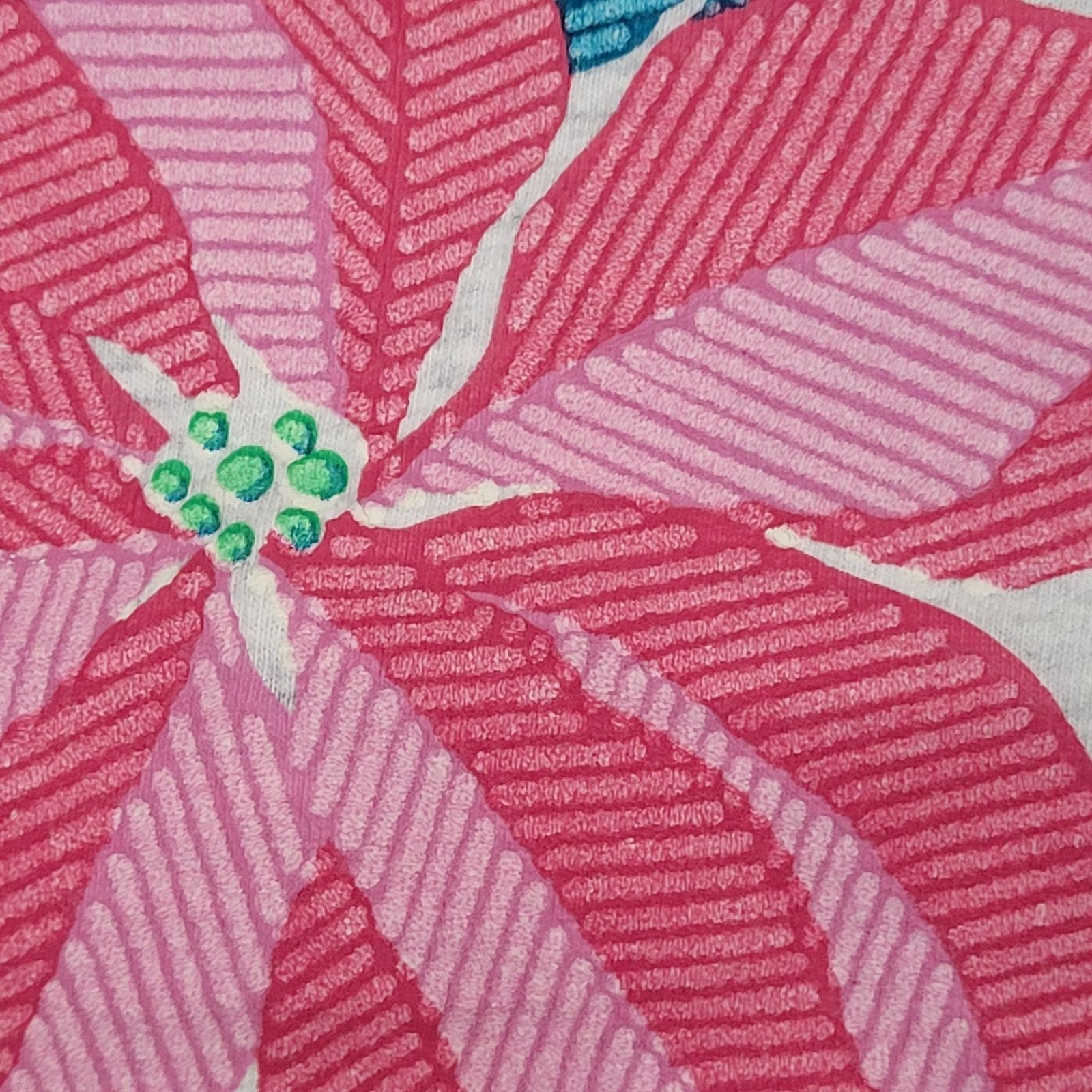 Vintage VTG Poinsettia Flower T-Shirt Womens M/L Pink Gray 90s USA Size L / US 10 / IT 46 - 4 Thumbnail