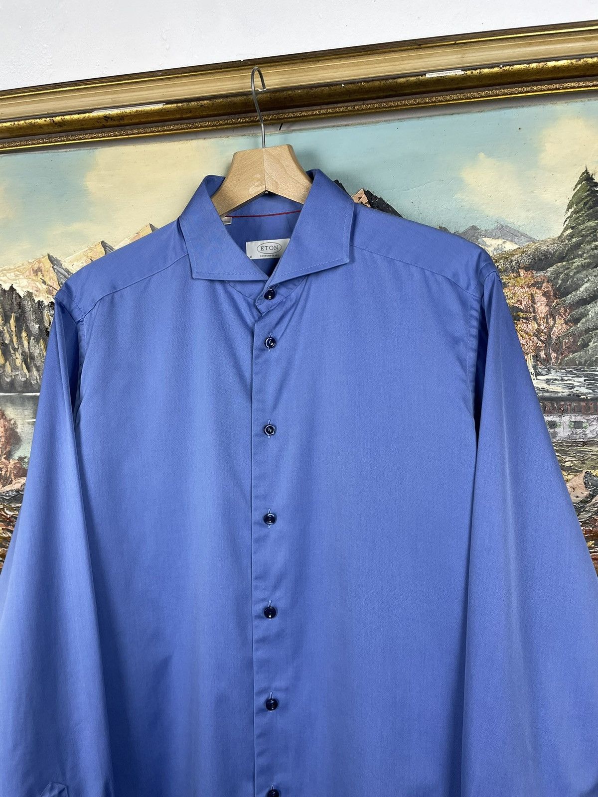 Eton Eton Blue Button Ups Shirt Old Money Luxury Designer Premium Size US XL / EU 56 / 4 - 4 Thumbnail