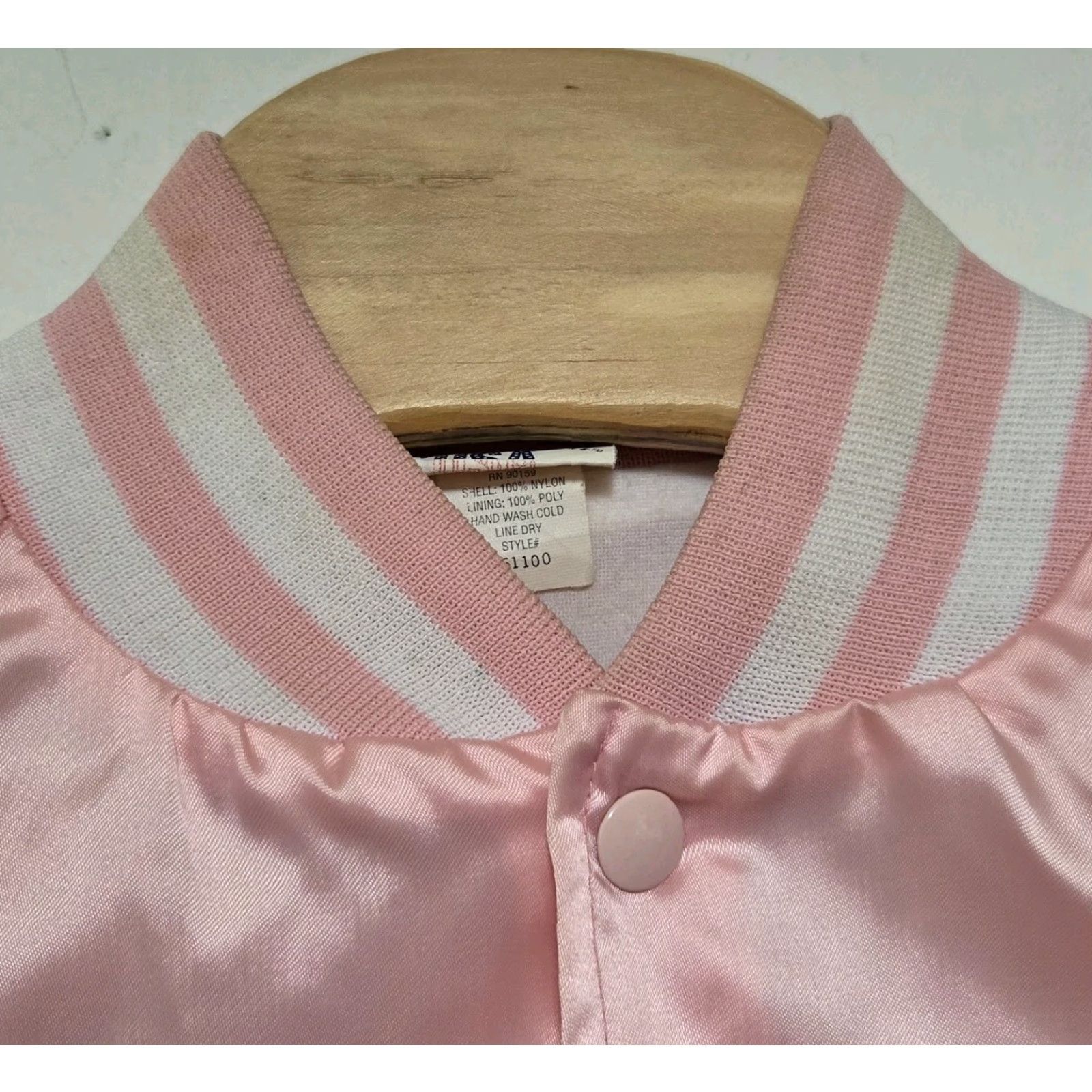 Pinko VINTAGE The Hubcaps Rockabilly Satin Bomber Jacket L Pink Rockabilly Mens/Girls? Size US L / EU 52-54 / 3 - 5 Thumbnail