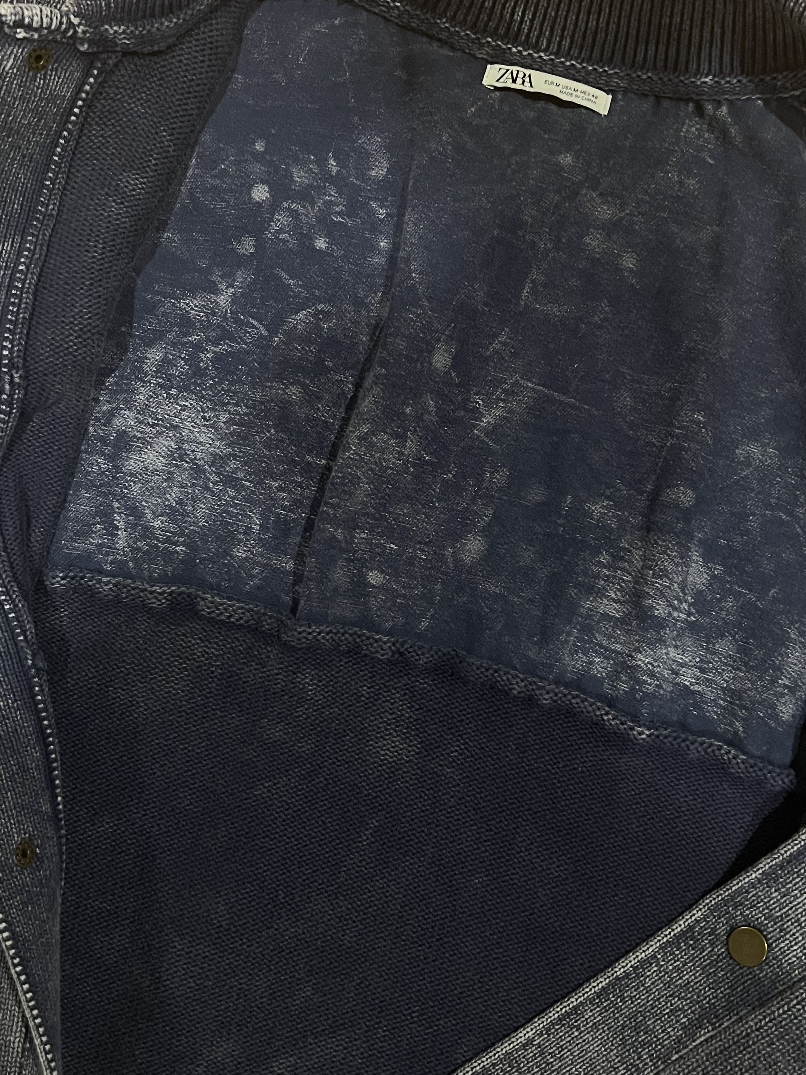 Zara Zara Men's Dark Blue Vintage Wash Jacket Size US M / EU 48-50 / 2 - 3 Thumbnail