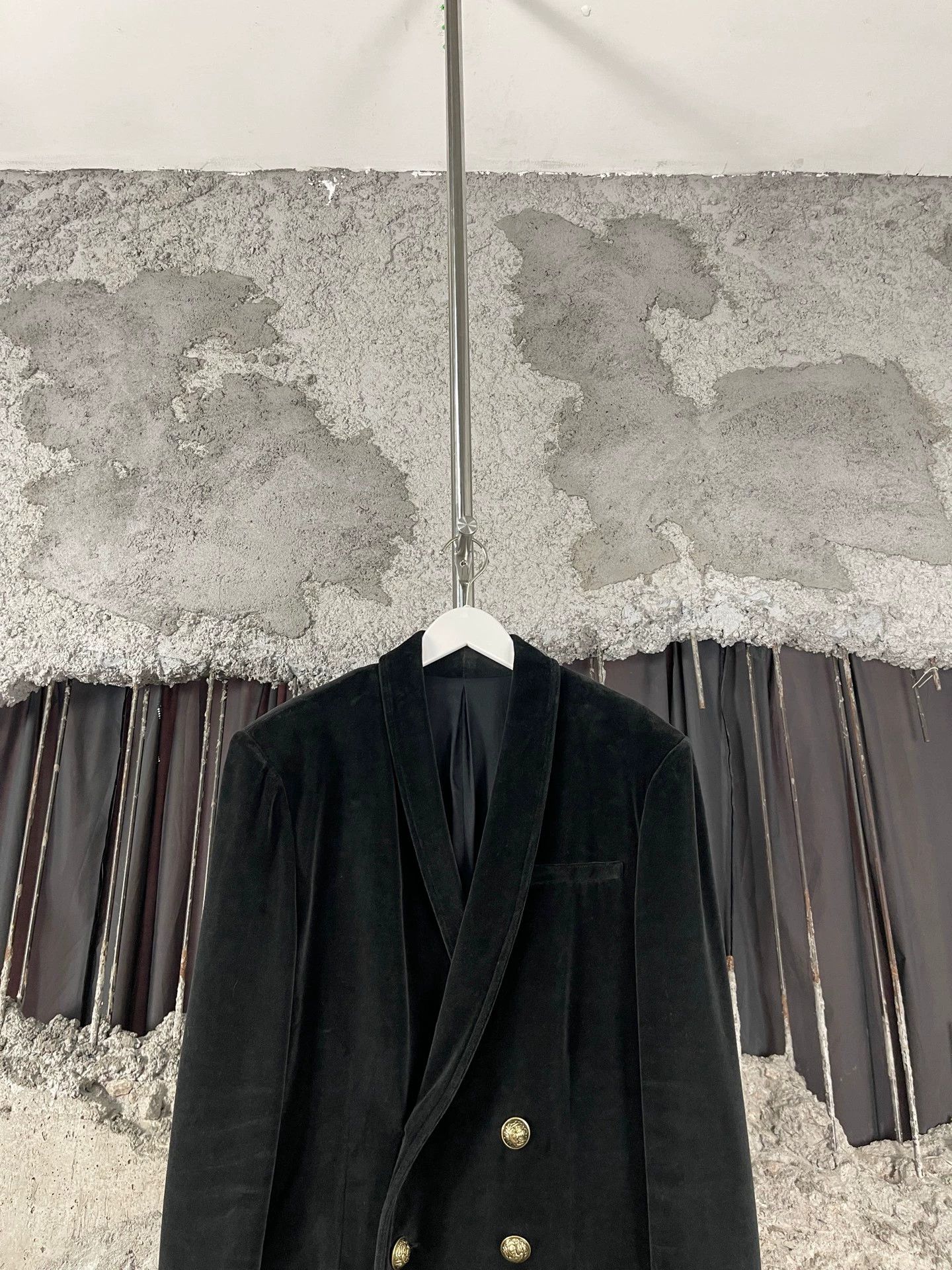 Balmain Balmain Gold Buttons Velvet Suit Jacket 48 New Size 48R - 3 Thumbnail
