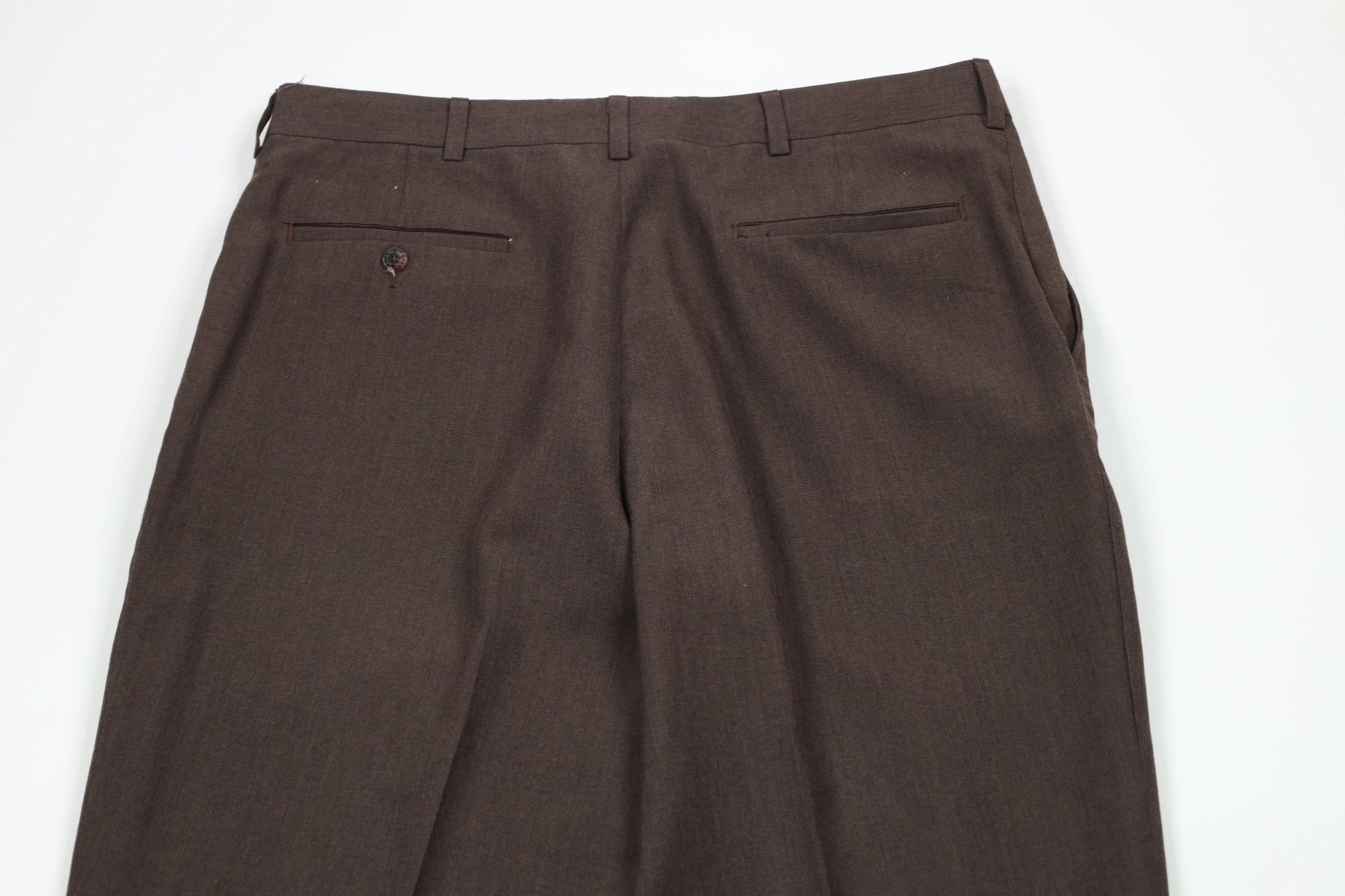 Vintage Vintage 90s Streetwear Flared Wide Leg Chino Pants Brown Size US 34 / EU 50 - 11 Thumbnail