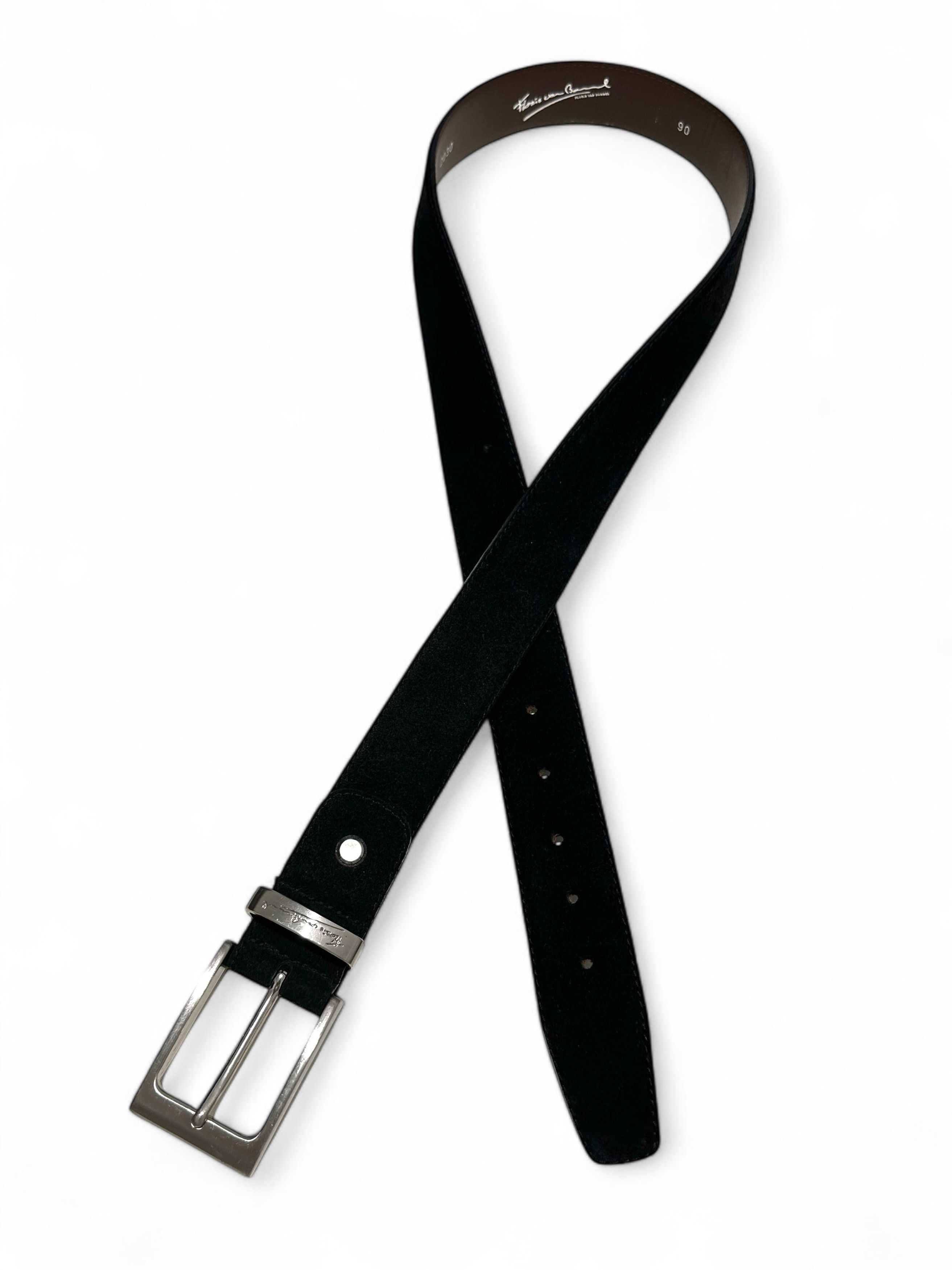 Floris van Bommel Floris Van Bommel Suede Black Belt M-L Size 34 - 1 Thumbnail