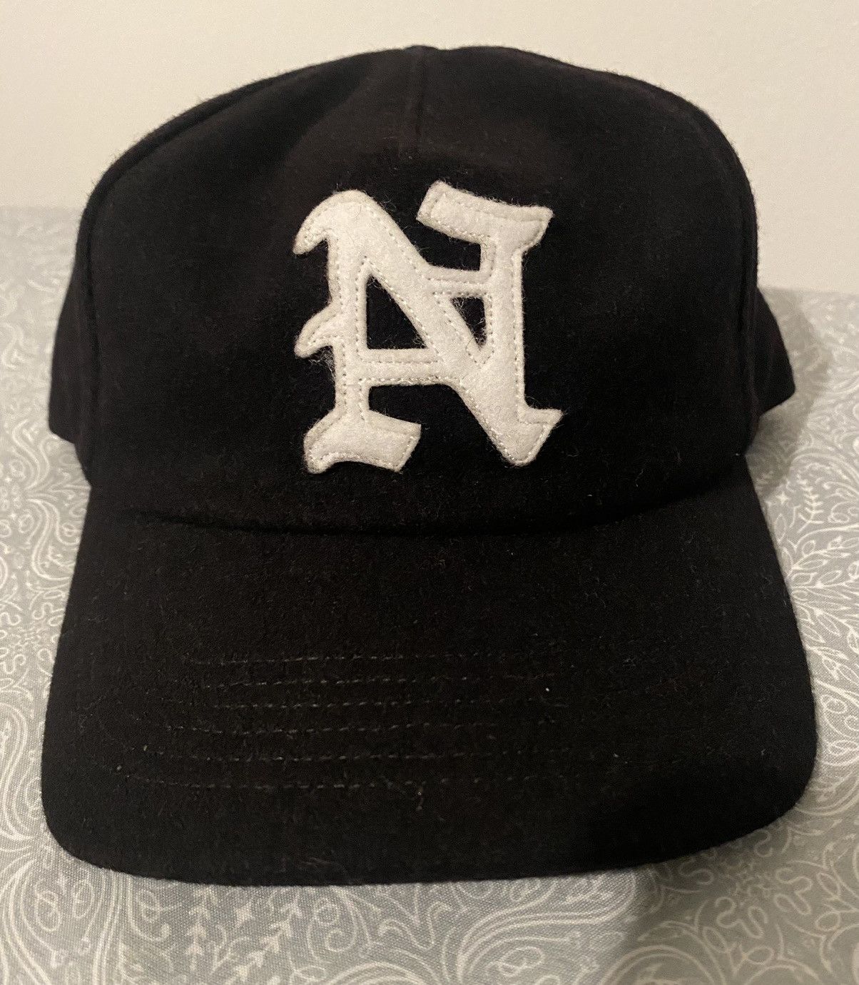 NOAH Melton 5-Panel グレー ウールキャップ Noah N logo wool 5