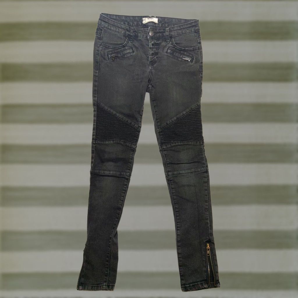 Free People Free People Black Denim Skinny Jeans Mid Rise Zip Ankle Womens 26 Jeans Size 26" / US 2 / IT 38 - 1 Thumbnail
