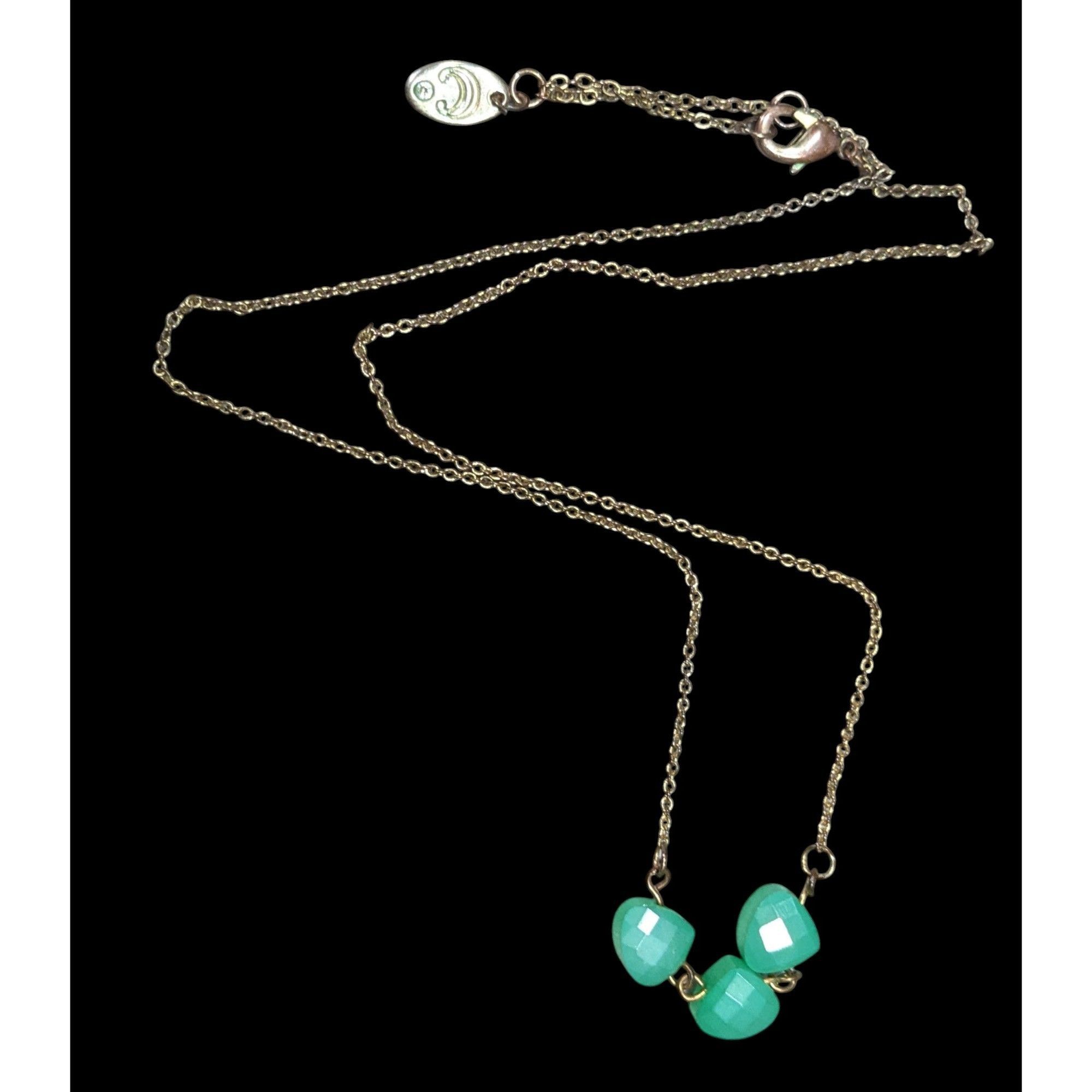 Other Charming Charlie Minimalist Green Faceted Gem Necklace Size ONE SIZE - 1 Thumbnail