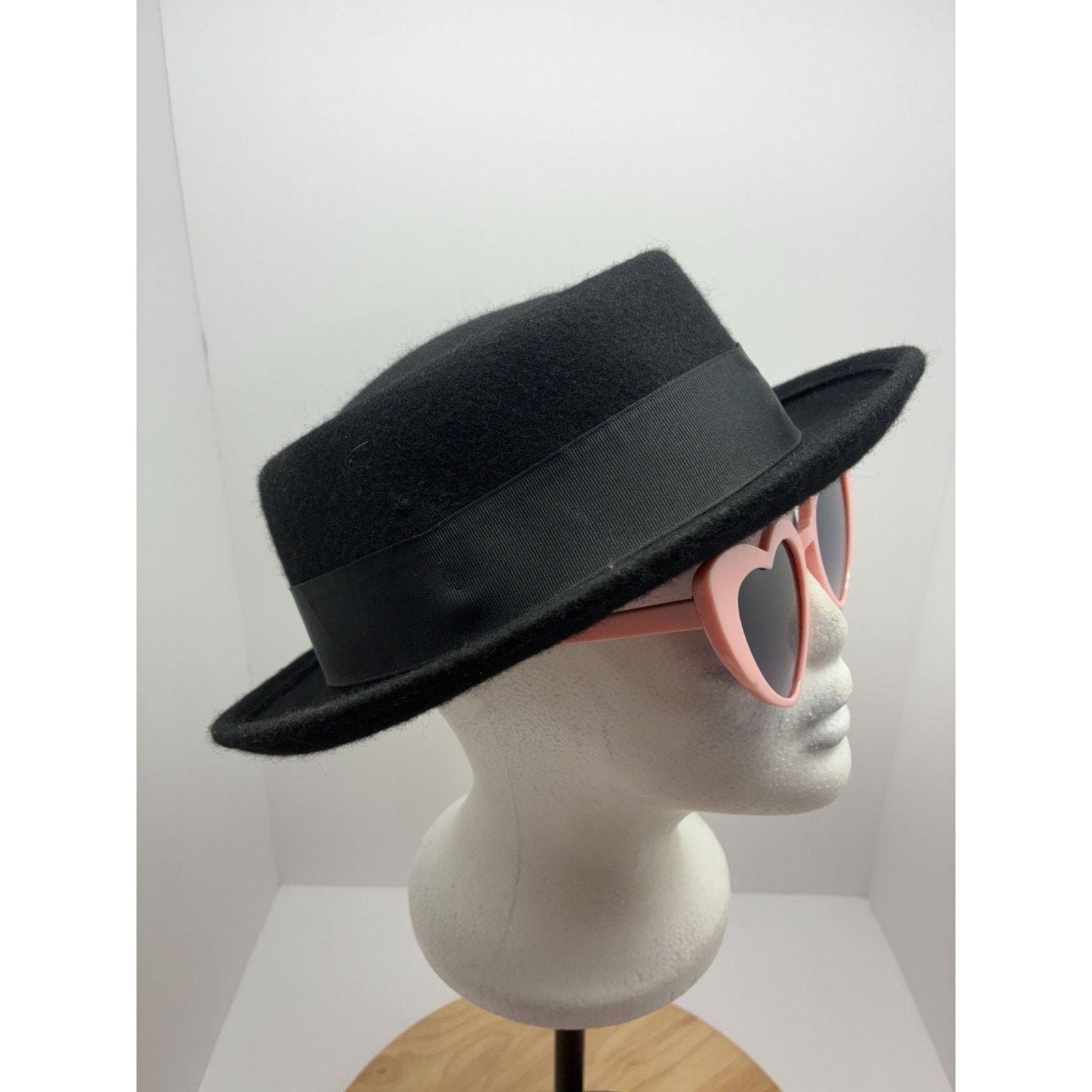 Other Rosin Headwear Black Wool Felt Pork Pie Hat – Size M Size ONE SIZE - 9 Thumbnail