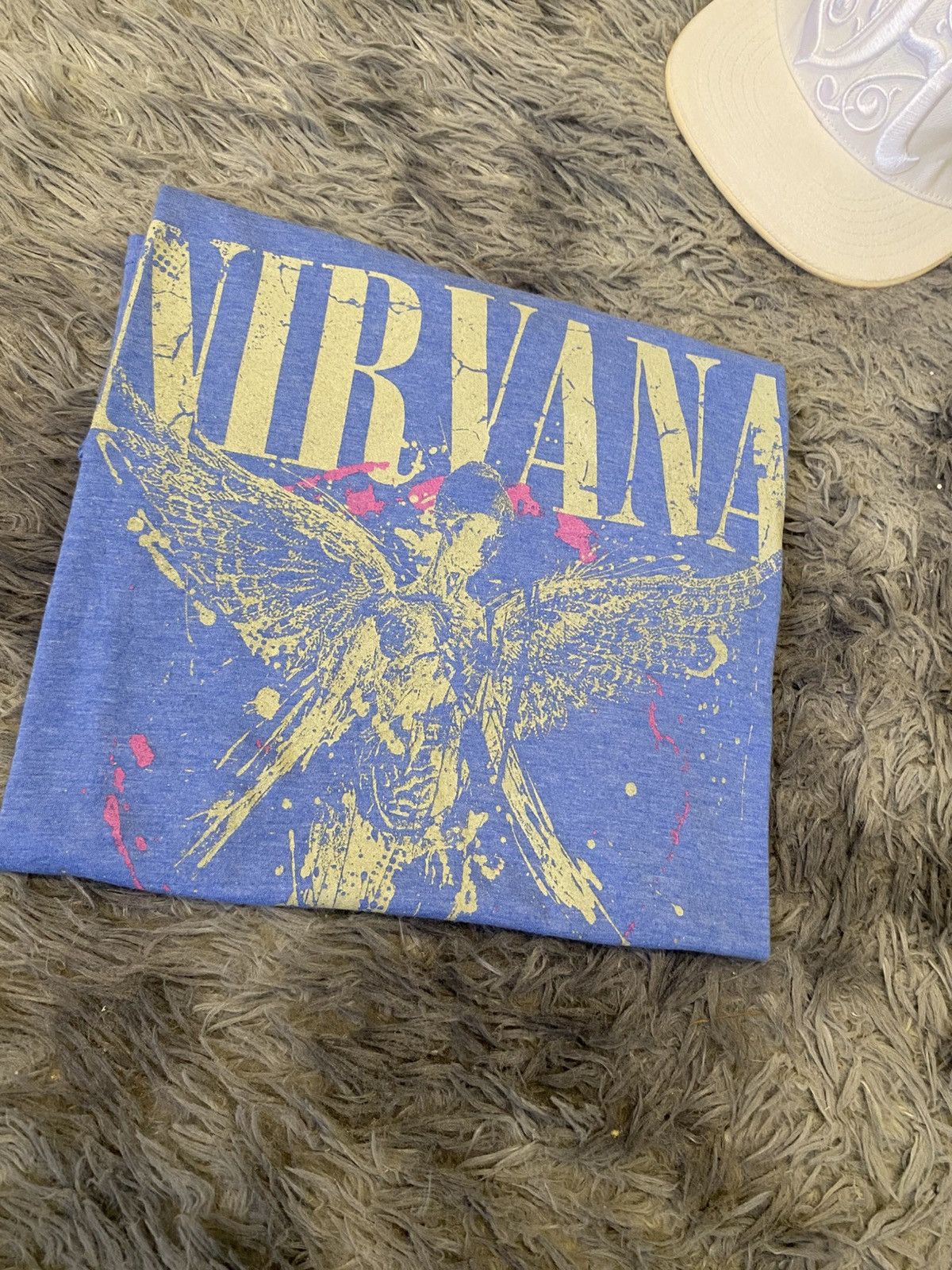 Nirvana × Vintage Nirvana T-Shirt In Utero Unisex Light Blue S - Muziker Size US S / EU 44-46 / 1 - 2 Thumbnail