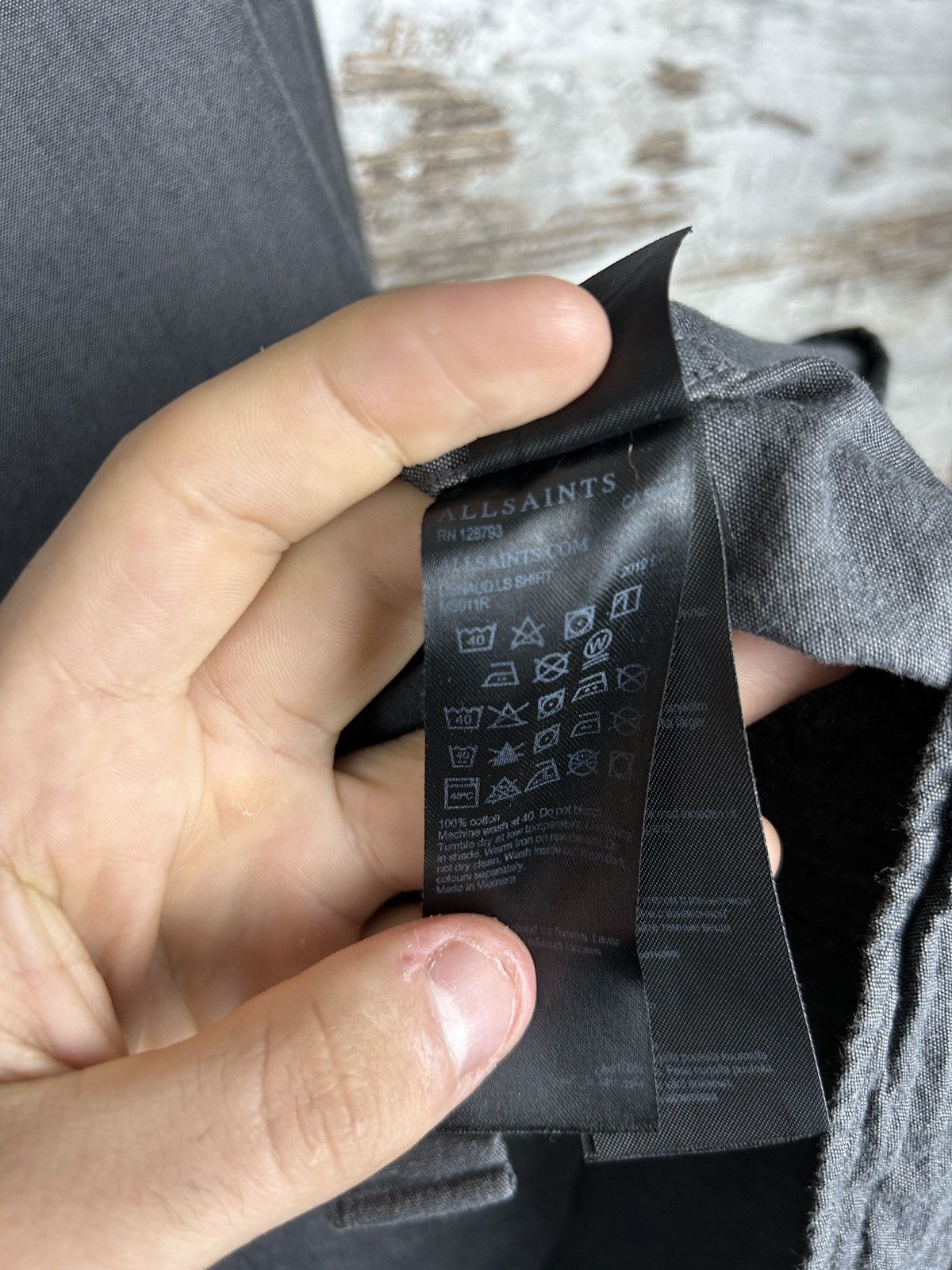 Allsaints Mens Vintage AllSaints Shirts button up luxury grey Japanese Size US S / EU 44-46 / 1 - 11 Thumbnail