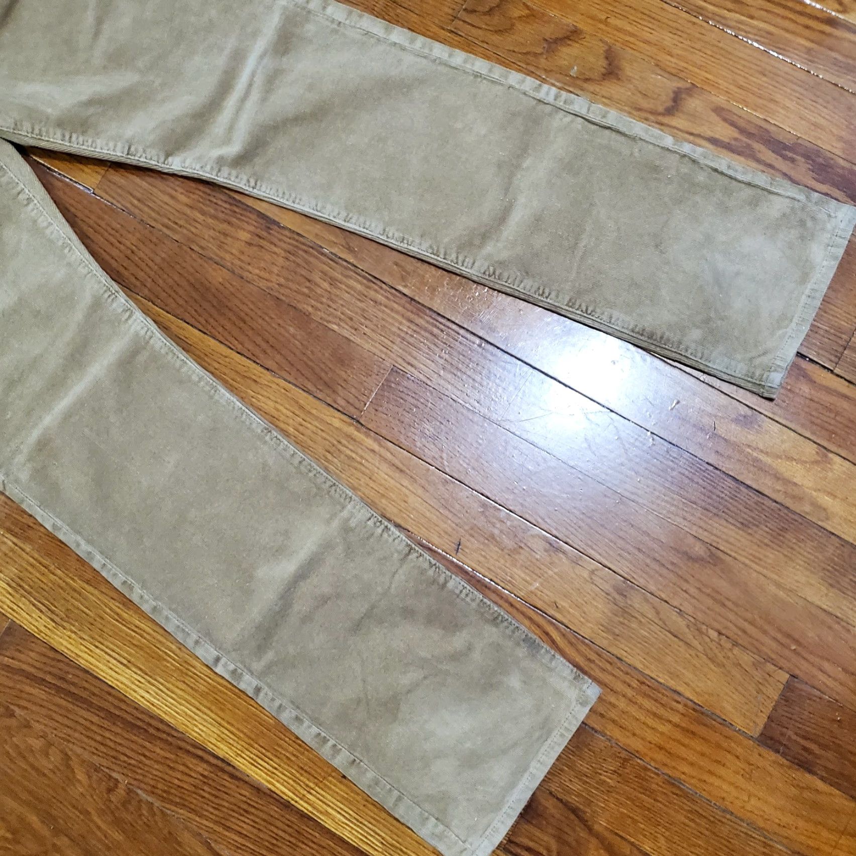 VINTAGE AG Adriano Goldschmied The Everett Jeans Pants Mens 30x34 Slim Straight USA Made Corduroy Brown 5-Pocket Style