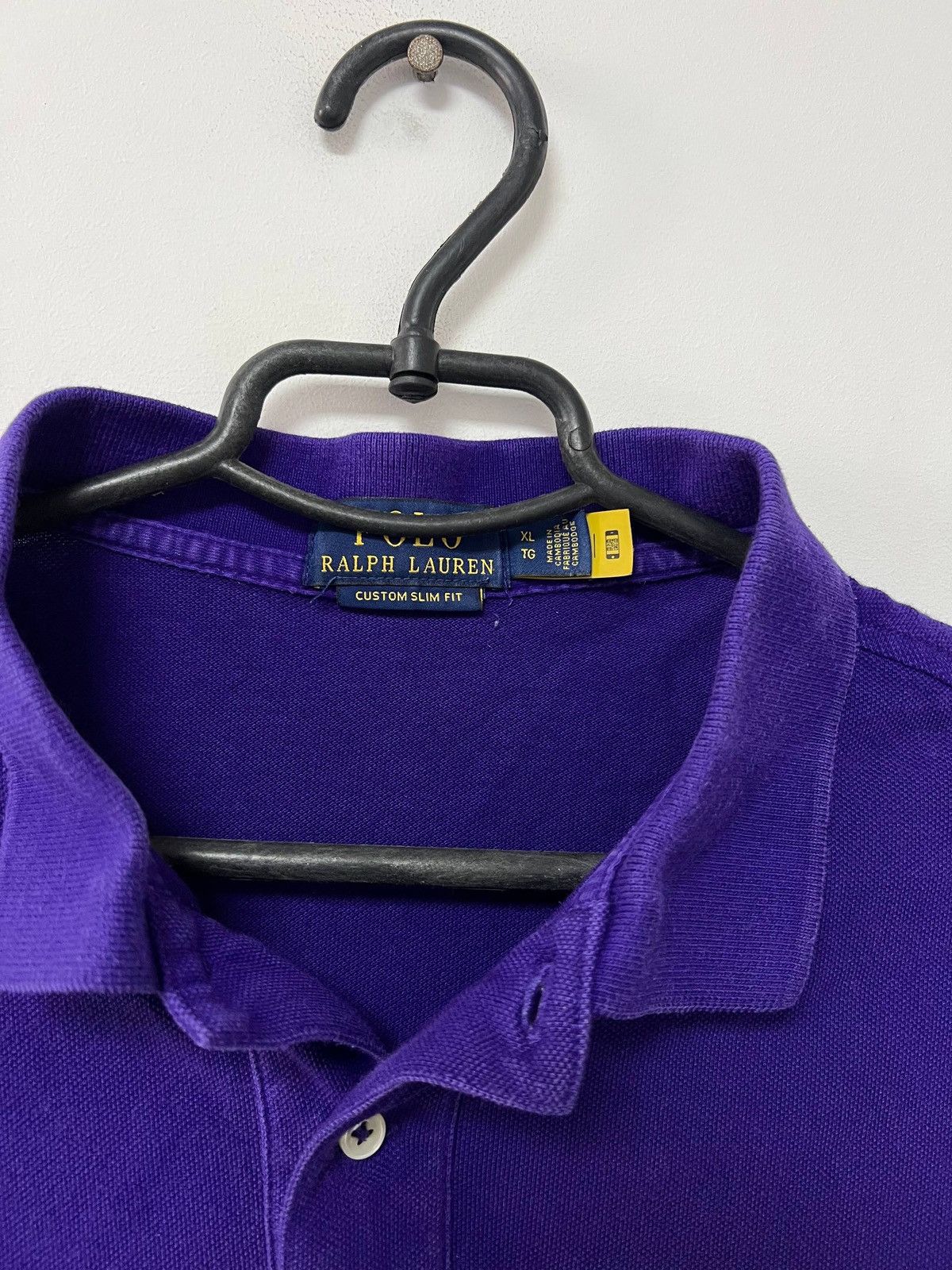 Polo Ralph Lauren Polo Ralph Lauren Custom Slim Fit Polo T shirt Purple Pony XL Size US XL / EU 56 / 4 - 10 Thumbnail