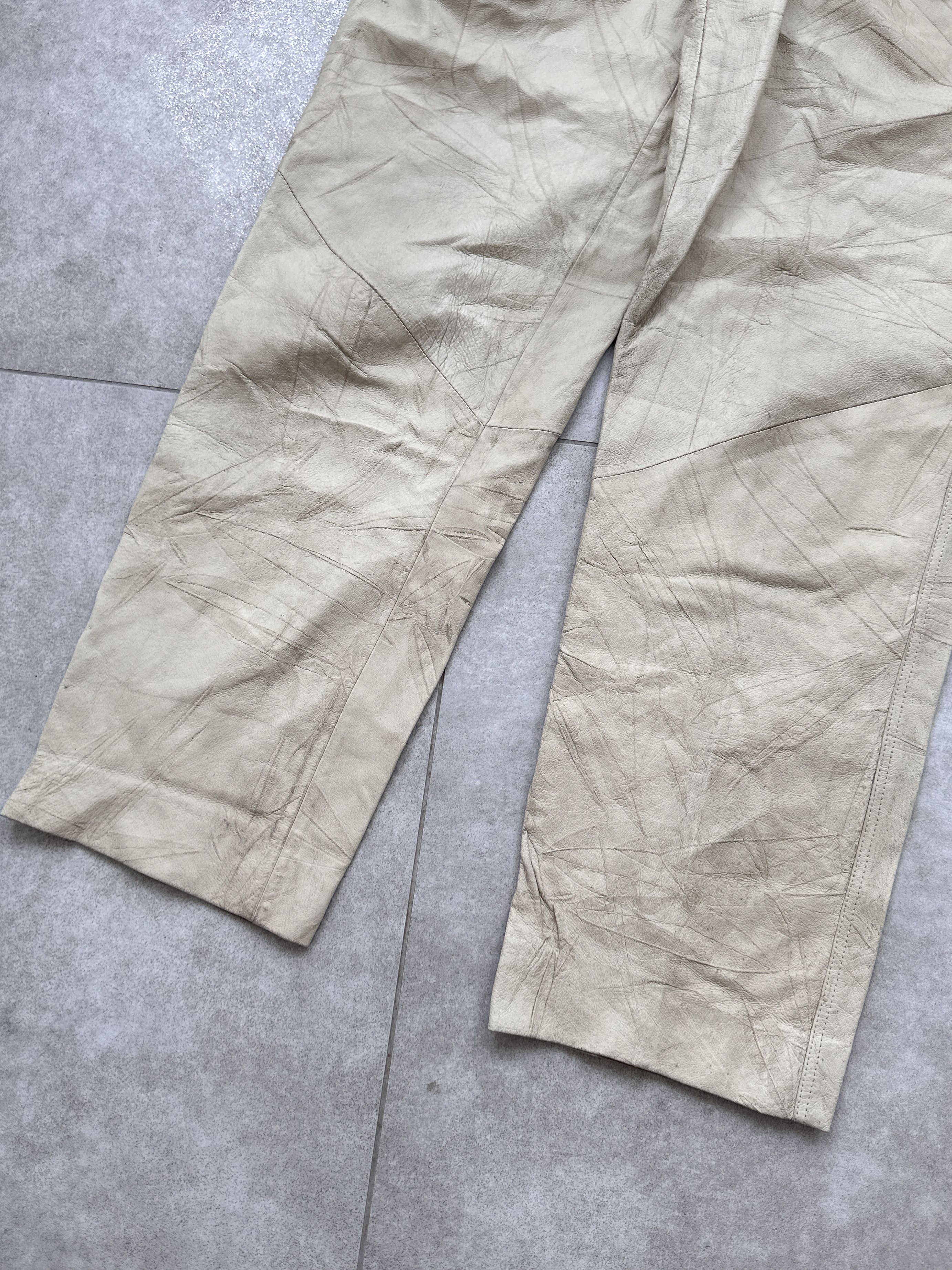 Leather Vintage Leather Japanese Beige Pants Size 28" / US 6 / IT 42 - 4 Thumbnail