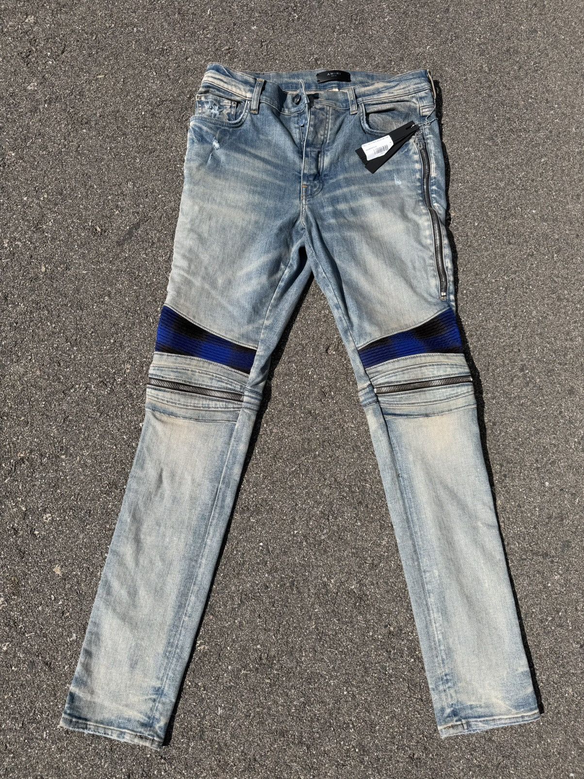 Amiri Amiri Clay Indigo Blue Plaid MX2 Jeans Size US 34 / EU 50 - 1 Thumbnail
