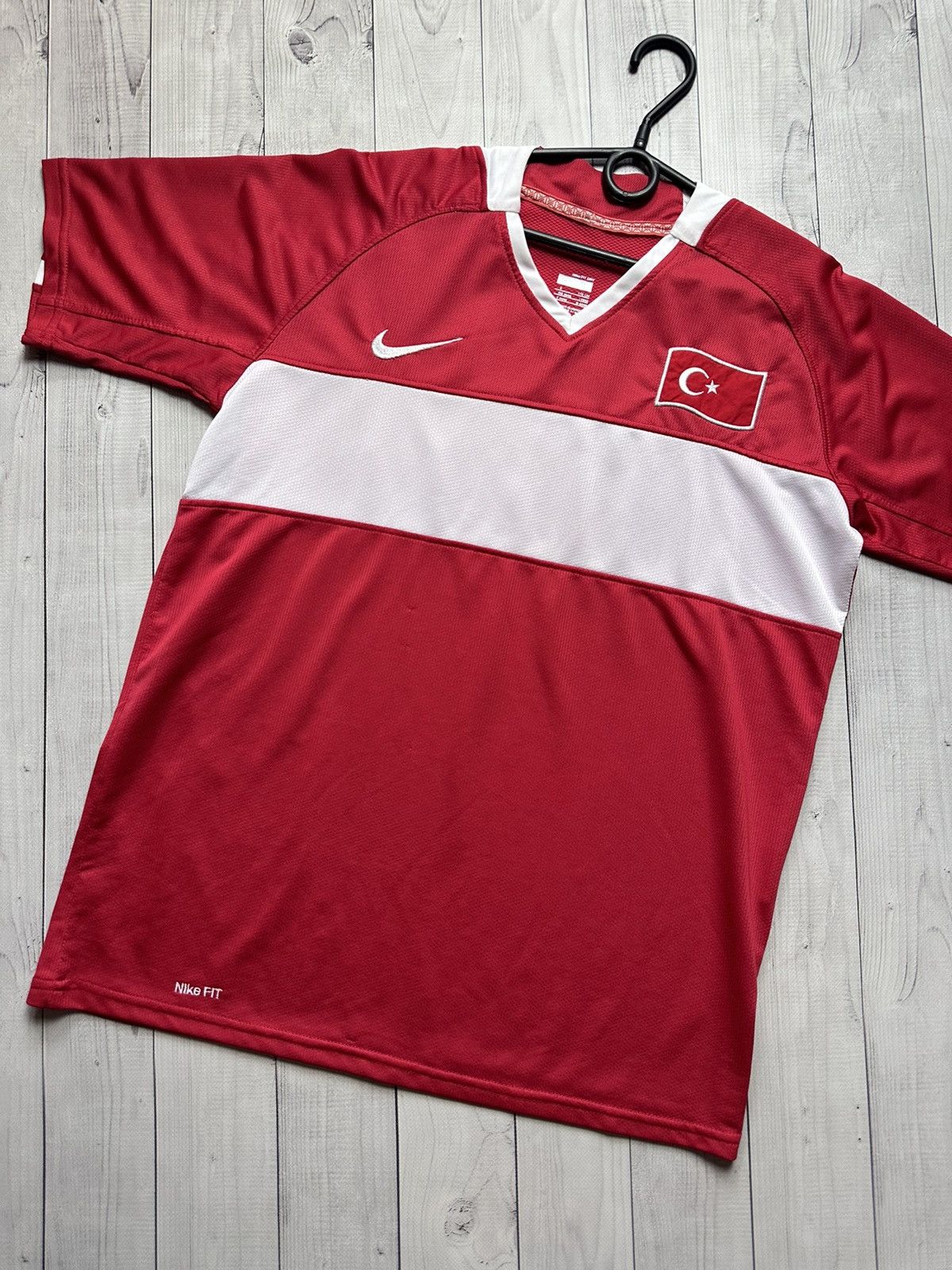 Vintage Turkey soccer jersey size S logo red