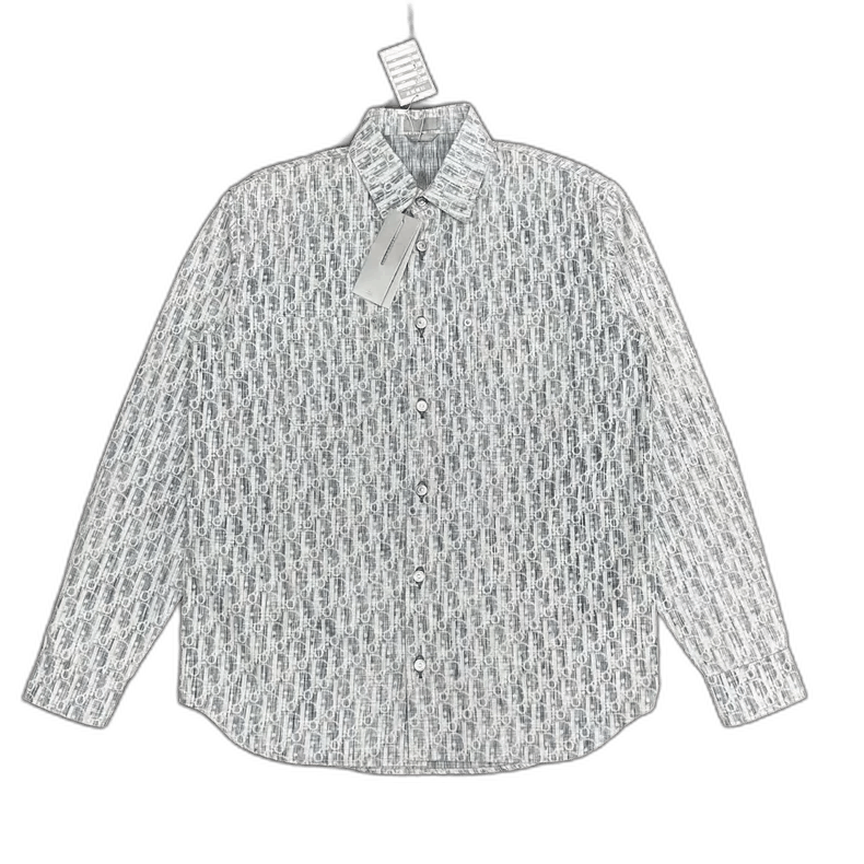 Dior Dior Denim Shirt with Full Print Logo-2505 Size US M / EU 48-50 / 2 - 1 Thumbnail