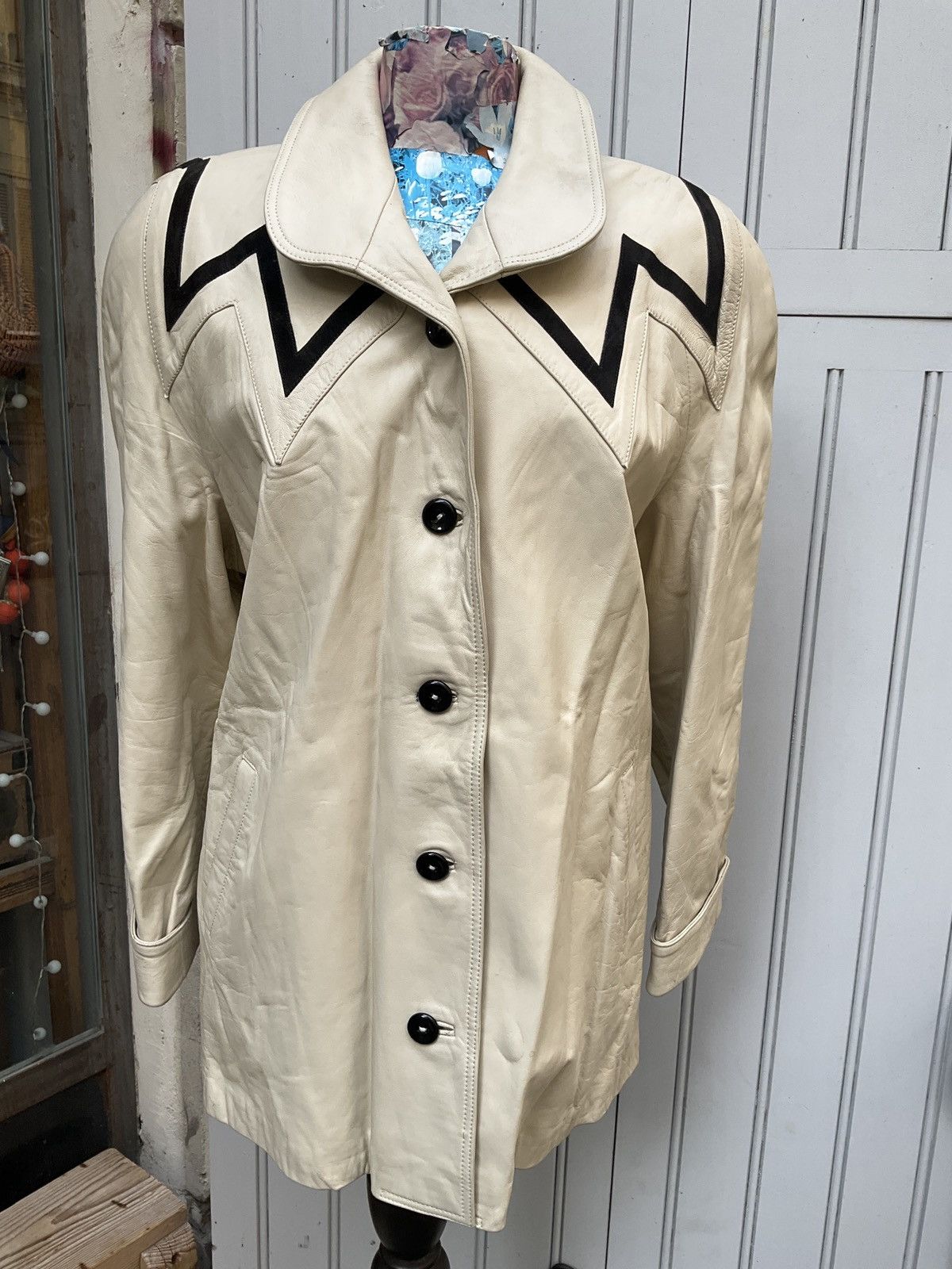 Vintage 70s leather jacket Size XXL / US 16-18 / IT 52-54 - 8 Thumbnail