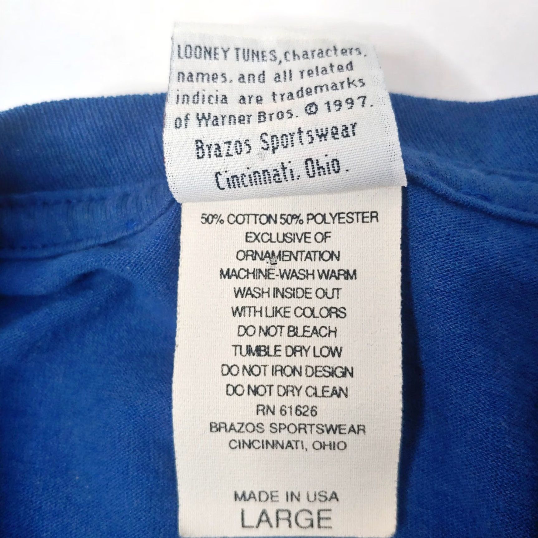 Vintage VINTAGE Looney Tunes Shirt Large Blue Size US L / EU 52-54 / 3 - 5 Thumbnail