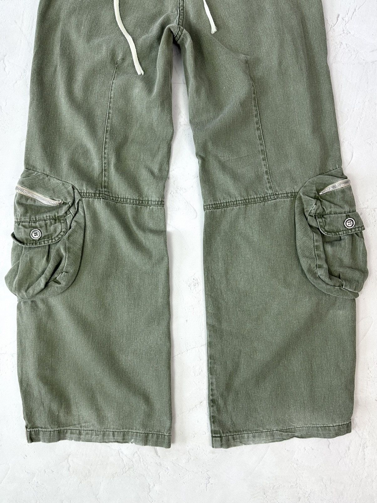 If Six Was Nine Vintage Cargo Khaki Flared Pants Size 28" / US 6 / IT 42 - 10 Thumbnail