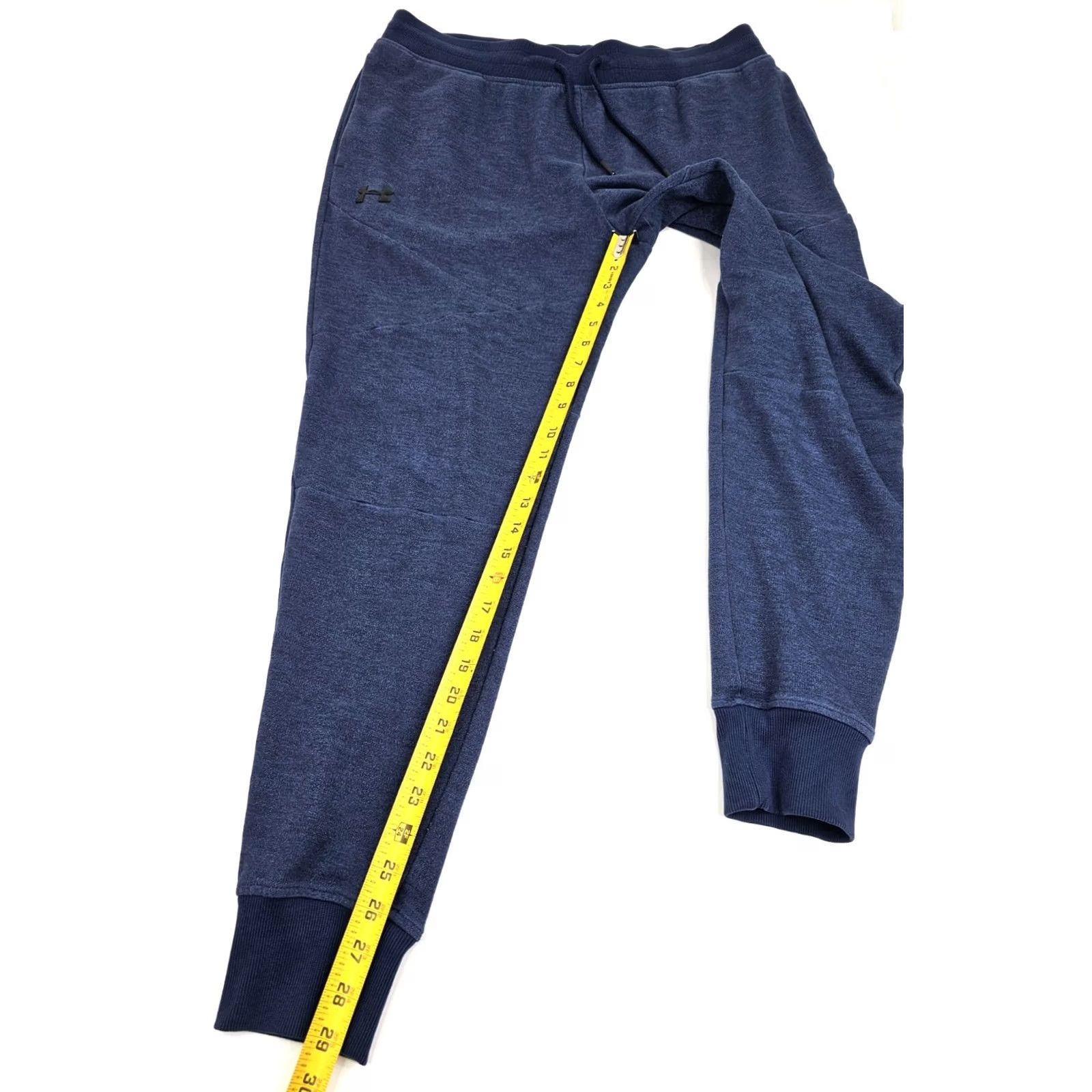 Under Armour Under Armour Fitted Jogger Sweatpants Men XL Heather Navy Blue Athletic Size US 36 / EU 52 - 3 Thumbnail